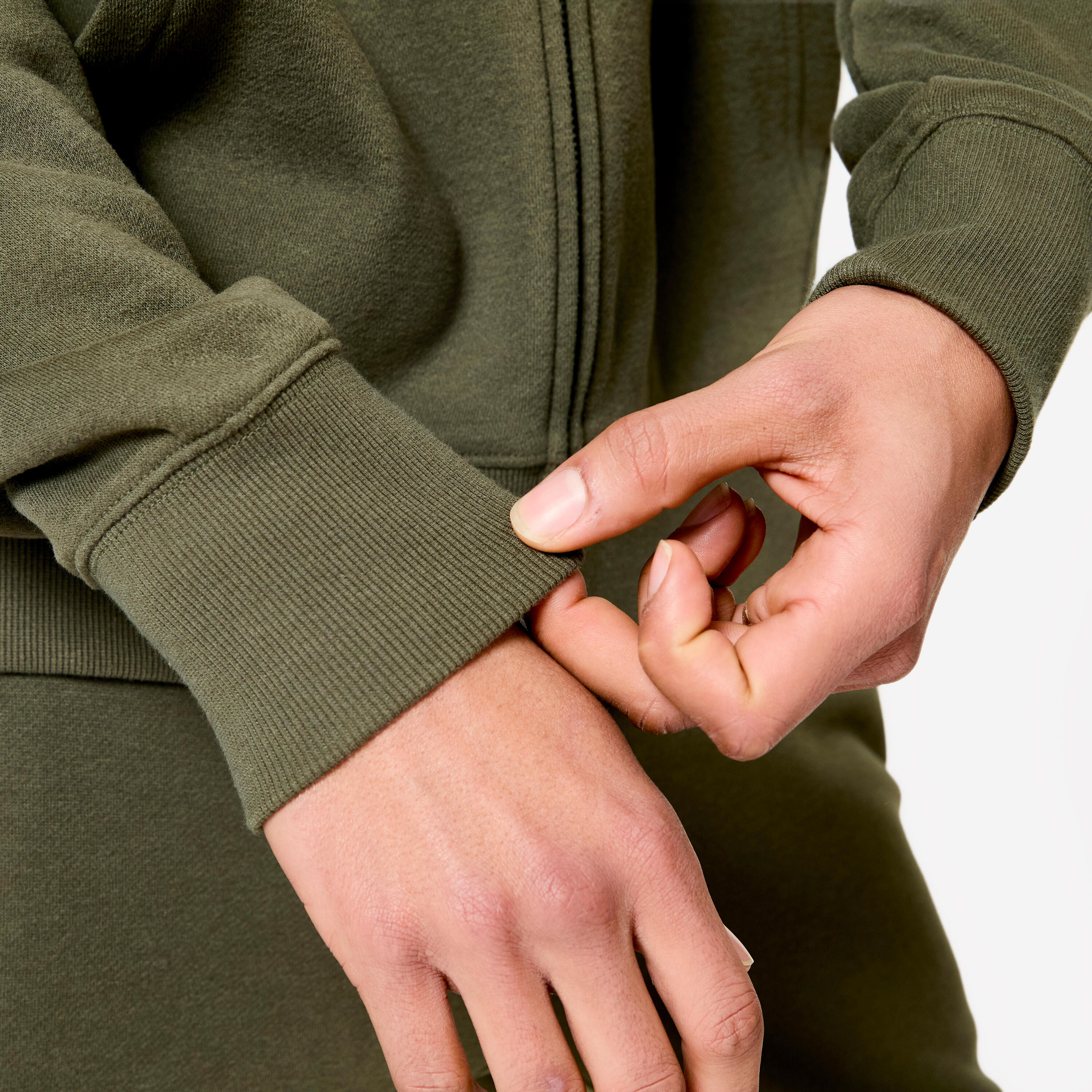 Veste zippée à capuchon en coton ouaté homme 7/8