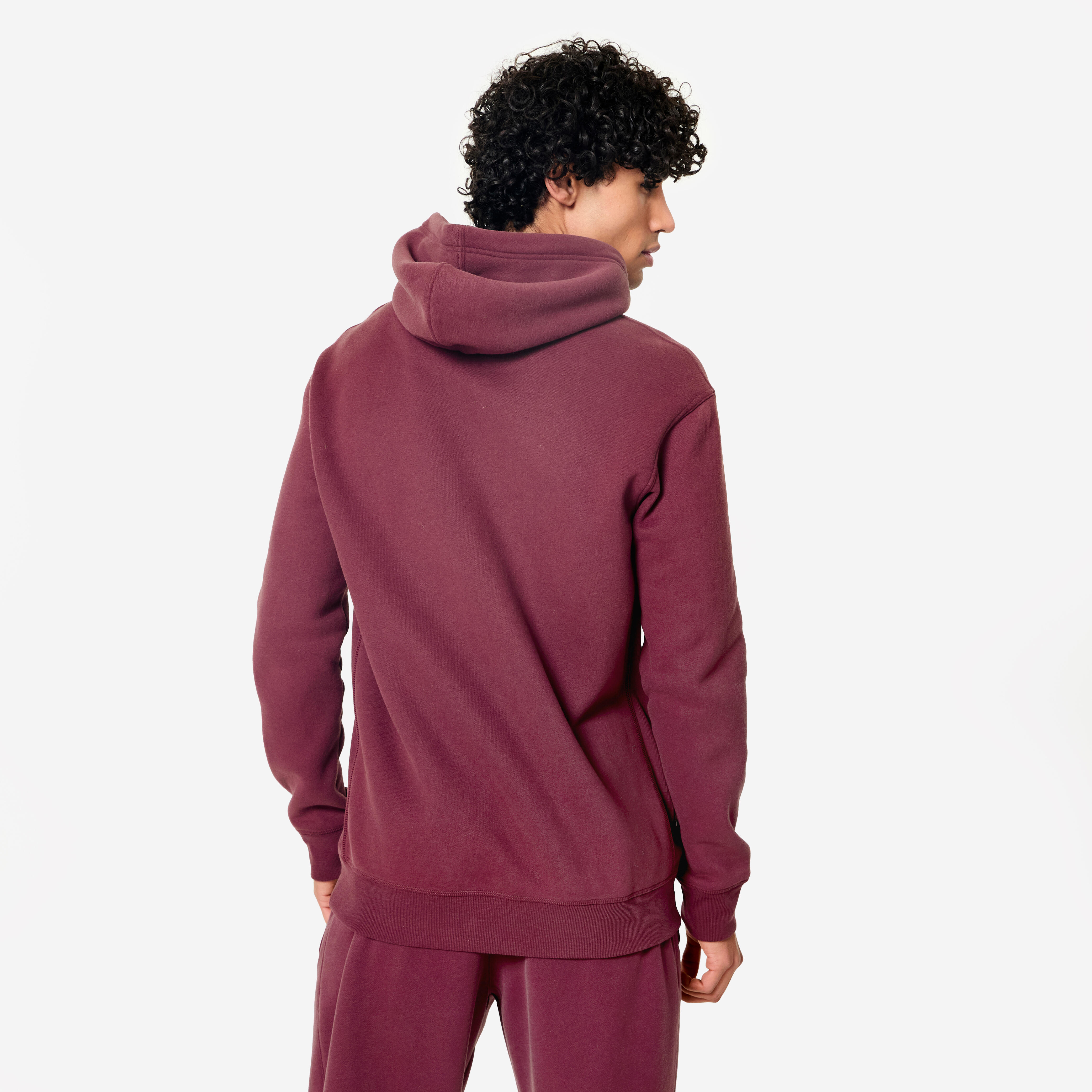 Men's Zip-Up Fitness Hoodie - Purple/Burgundy