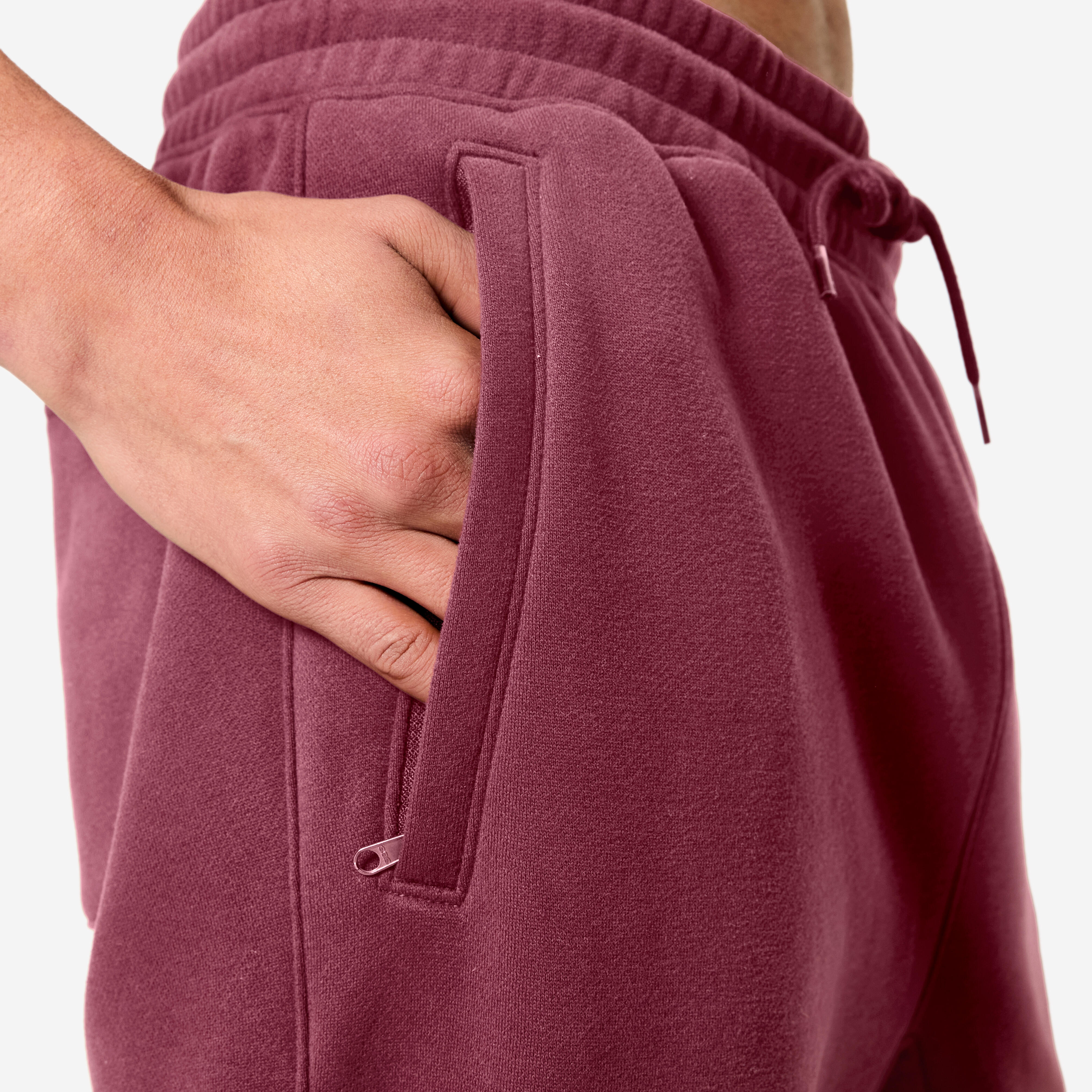 Men's Warm Jogging Bottoms - Purple/Burgundy
