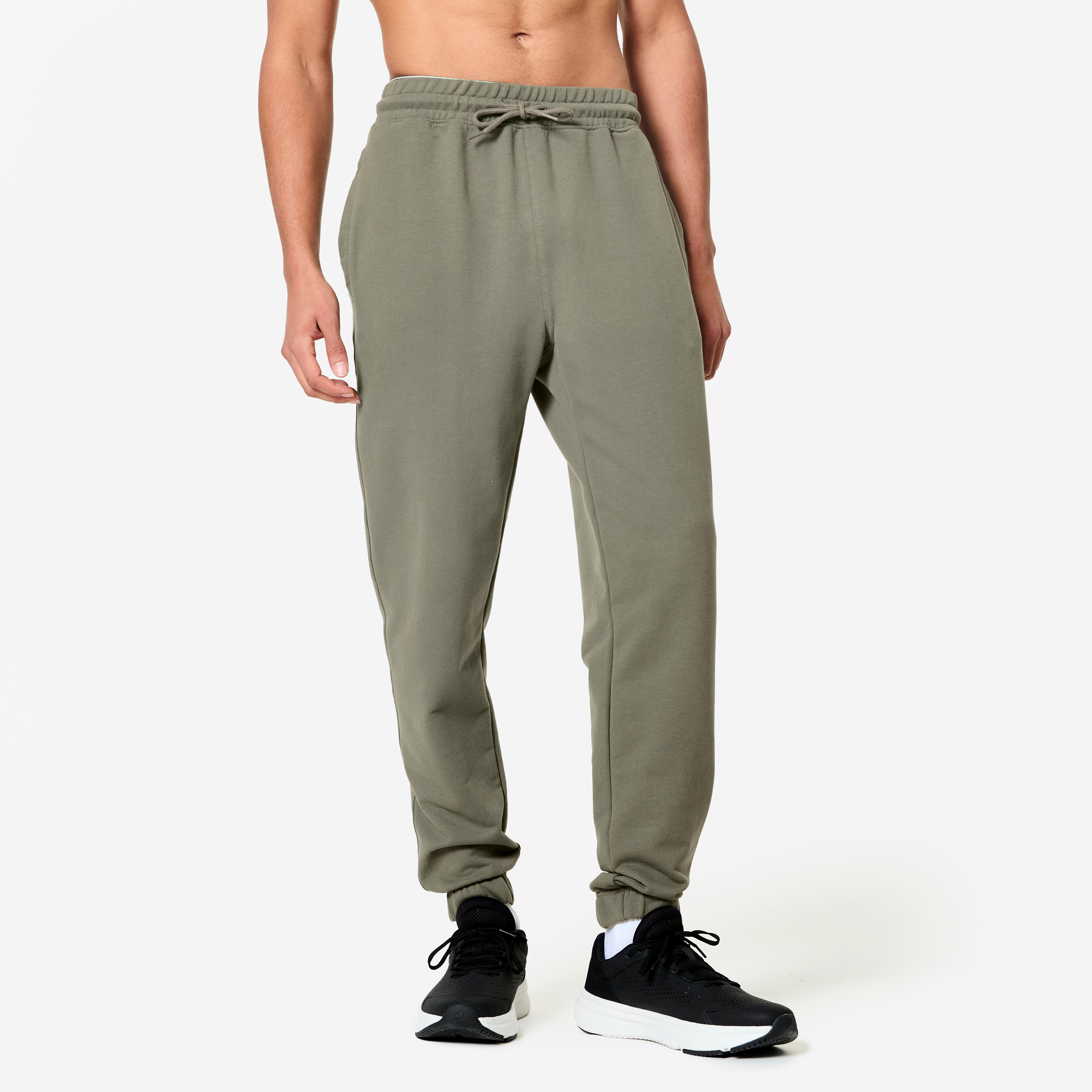 Men's Slim-Fit Fitness Bottoms - Khaki Green
