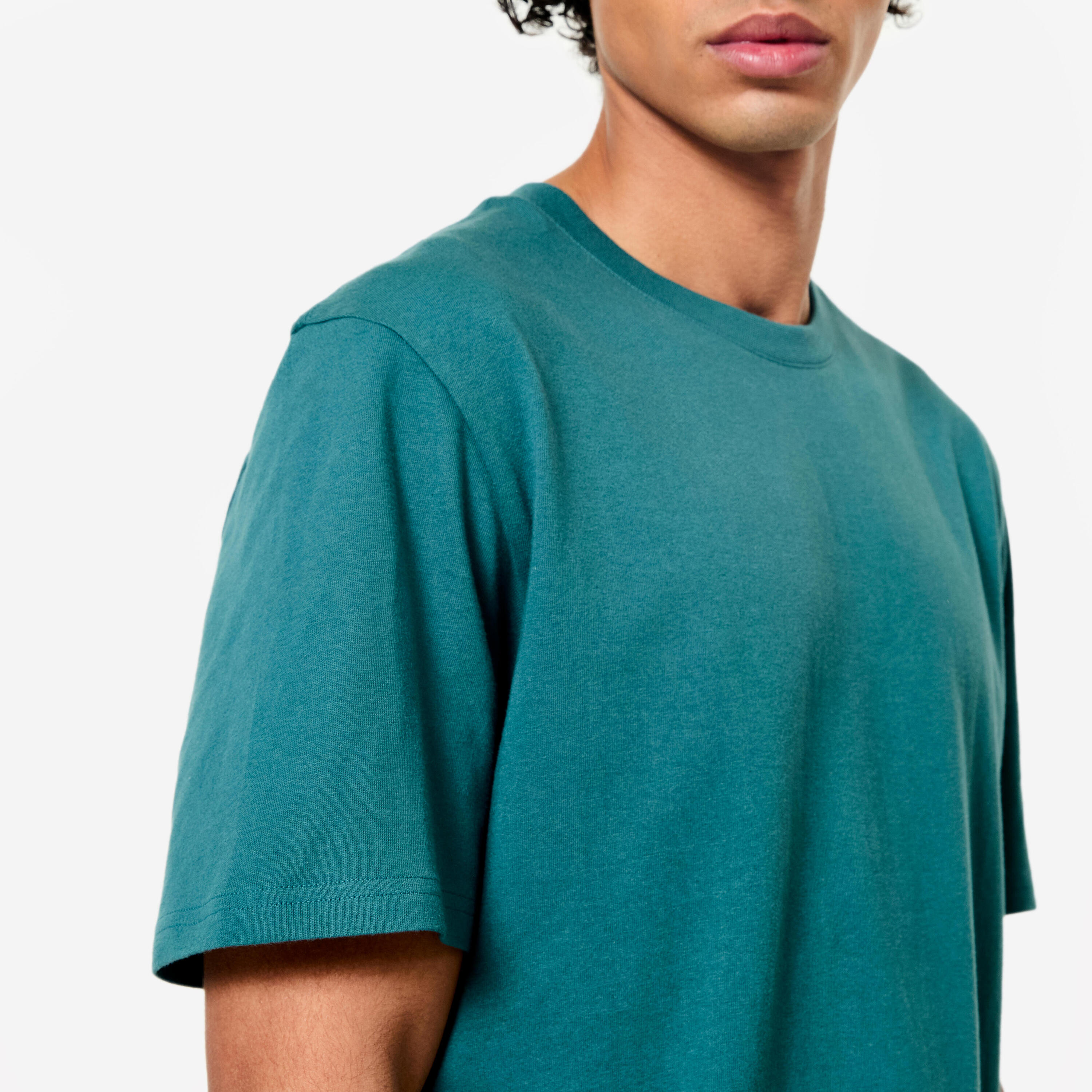 Fitness T-shirt met ronde hals voor heren groen 5/8