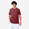 Men's Short-Sleeved Crew-Neck Fitness T-Shirt - Purple/Burgundy