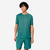 T-shirt de fitness manches courtes respirant col rond homme, vert canard