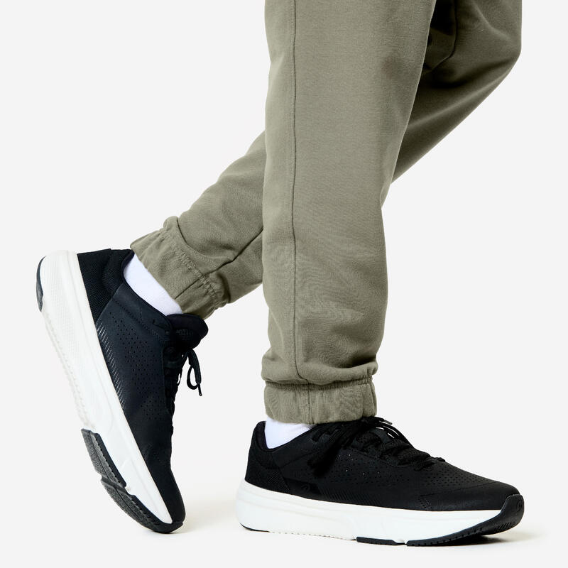 Pantalon de trening 500 Regular Fitness Essentials verde, kaki Bărbați
