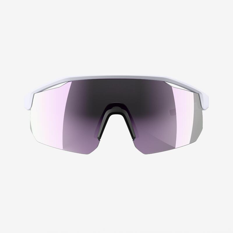 Ochelari Ciclism PERF 500 LIGHT categorie 3 Alb Adulți