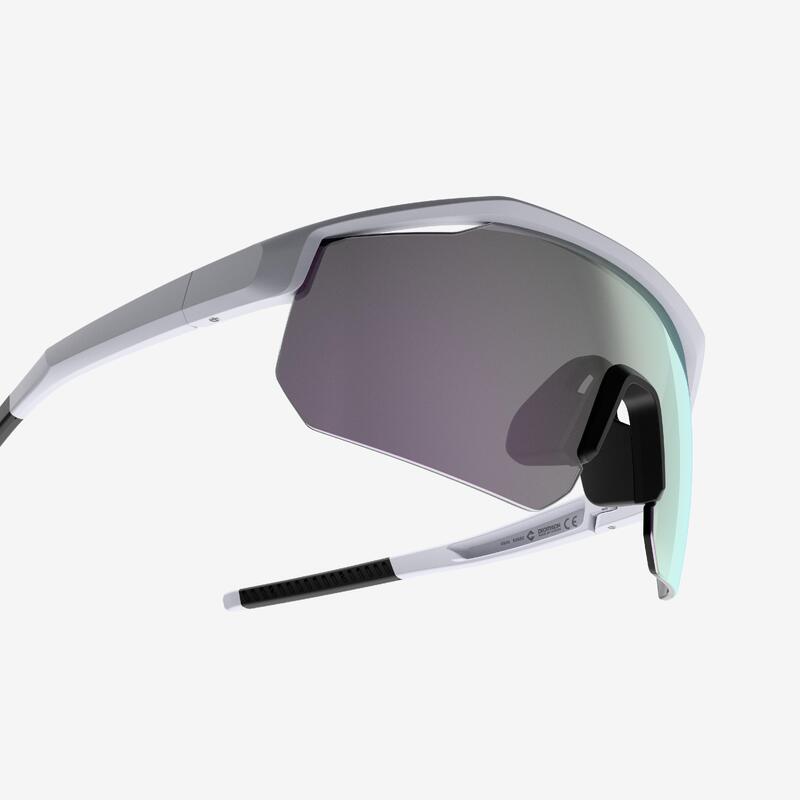 Ochelari Ciclism PERF 500 LIGHT categorie 3 Alb Adulți