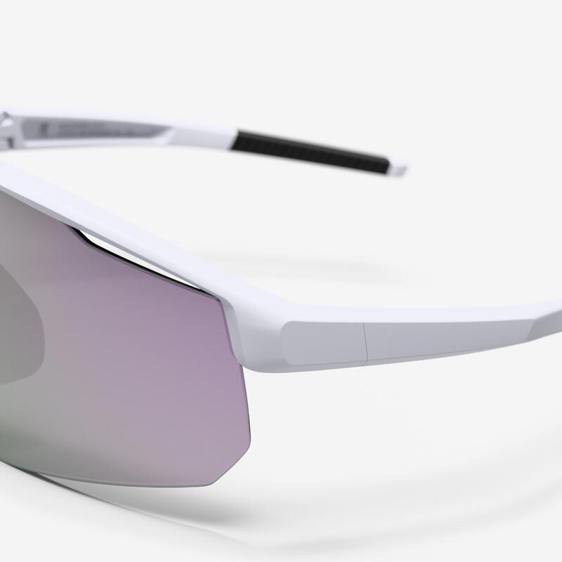 Ochelari Ciclism PERF 500 LIGHT categorie 3 Alb Adulți