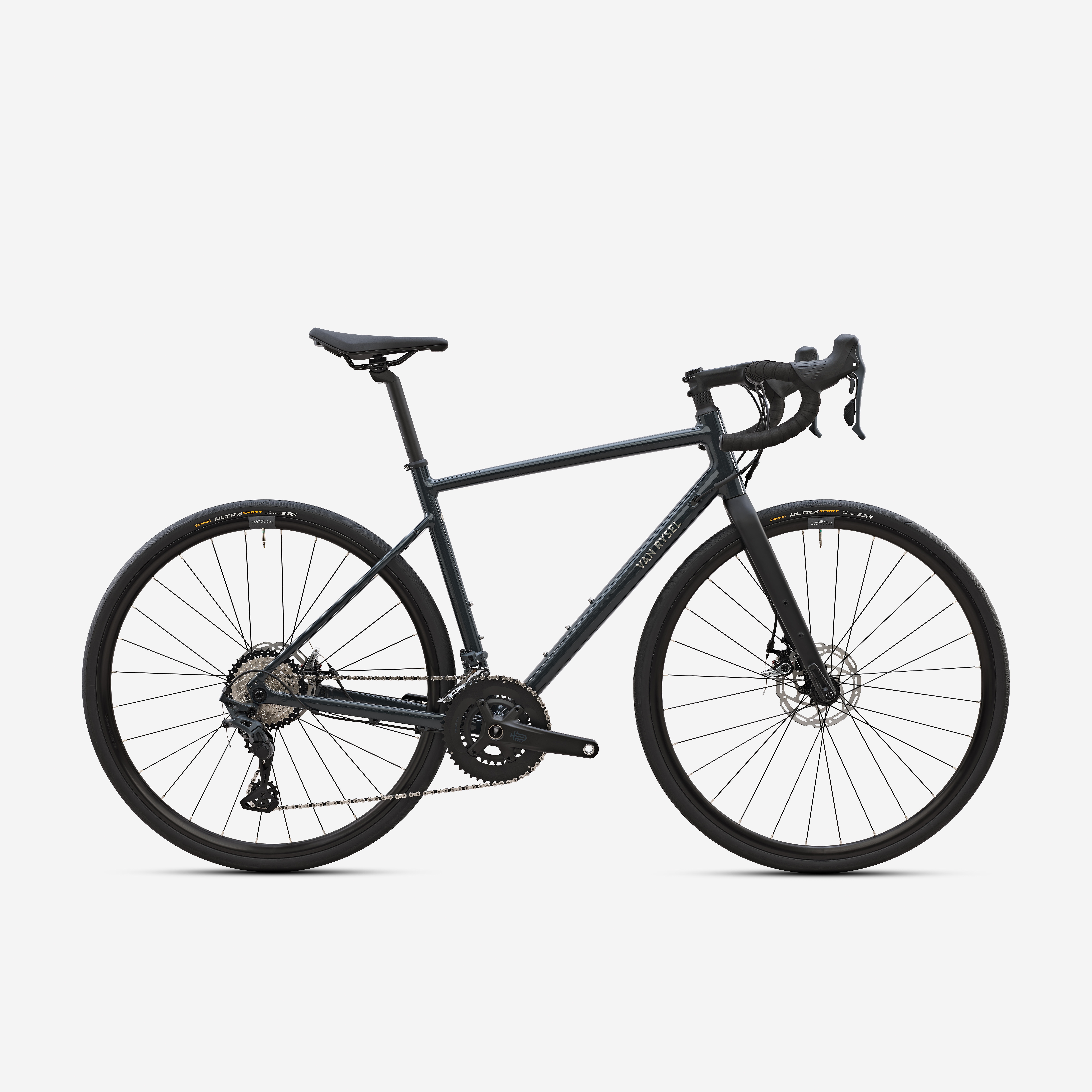 Decathlon UK Van Rysel Road Bike Edr Af - Microshift Sword 2x10v - Dark Grey | FREE Click & Collect at Stores and Asda. 365 Days return available.