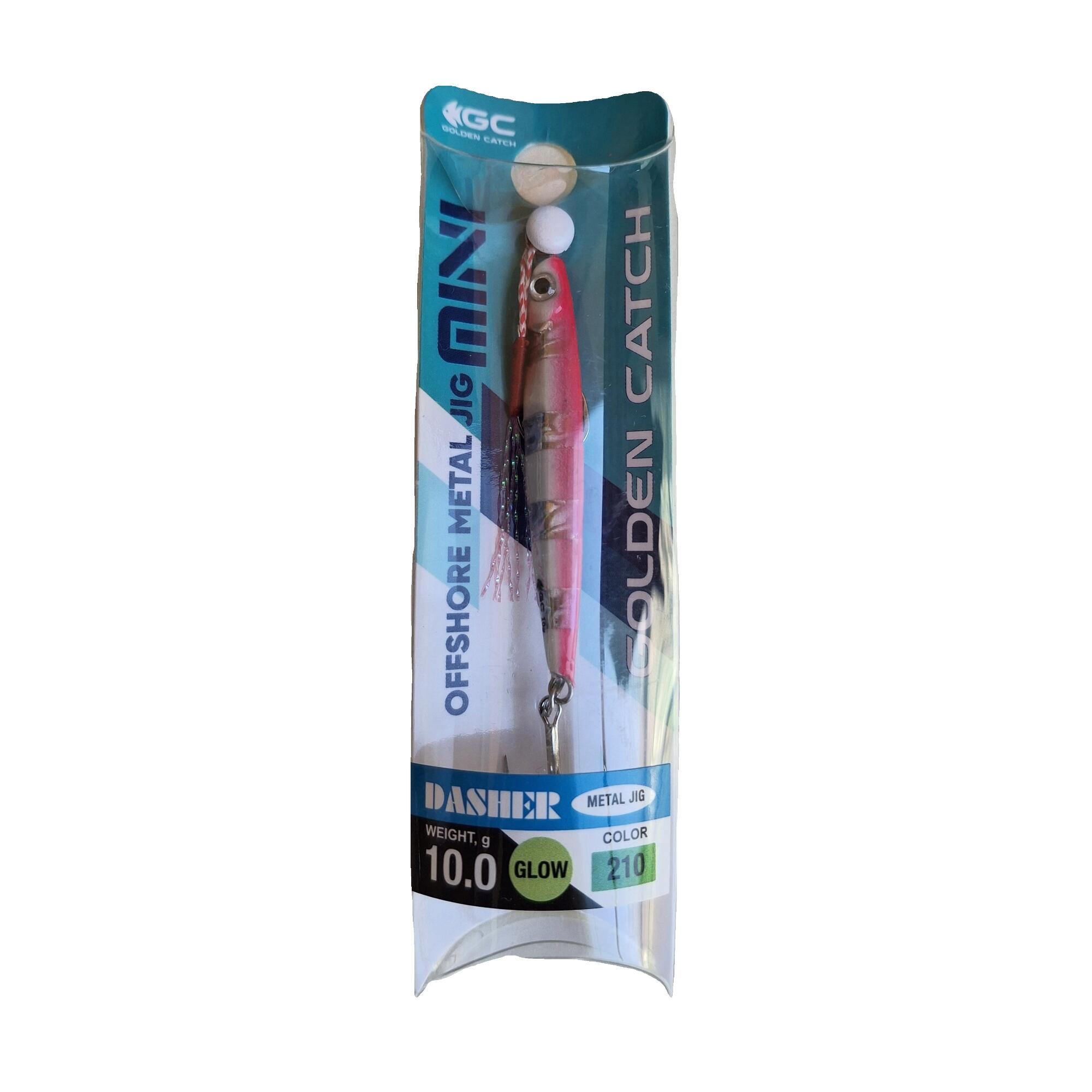 Metal jig pesca spinning mare acqua dolce Golden Catch Dasher 10g col.210G 3/4