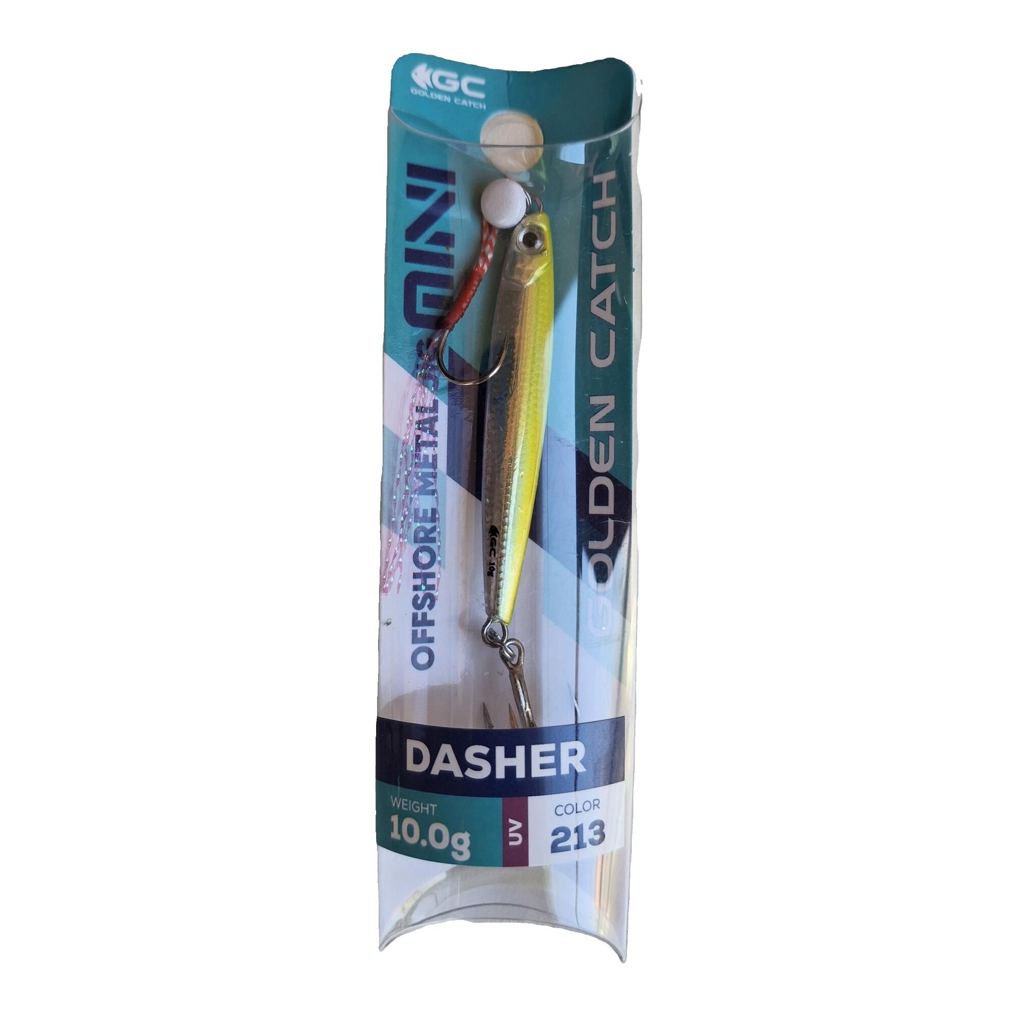 Metal jig pesca spinning mare acqua dolce Golden Catch Dasher 10g col.213 3/4