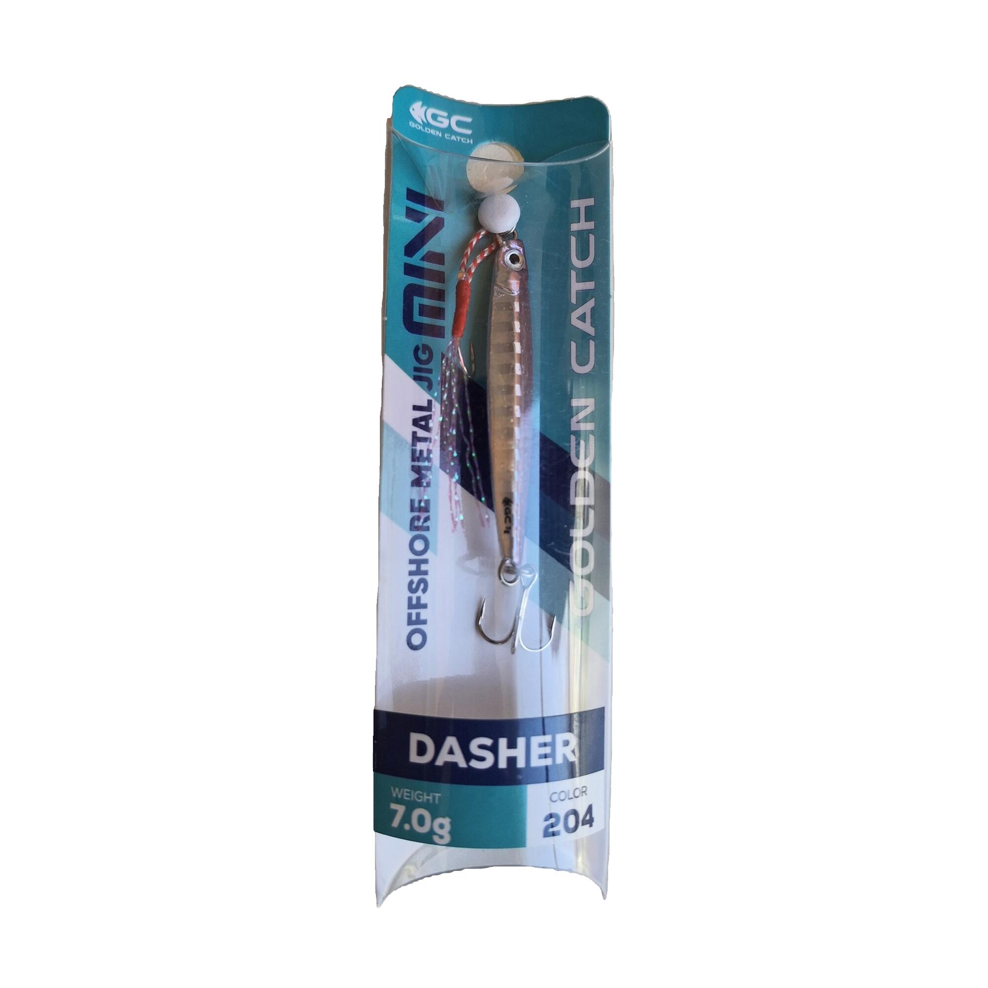 Metal jig pesca spinning mare acqua dolce Golden Catch Dasher 7g col.204 3/4