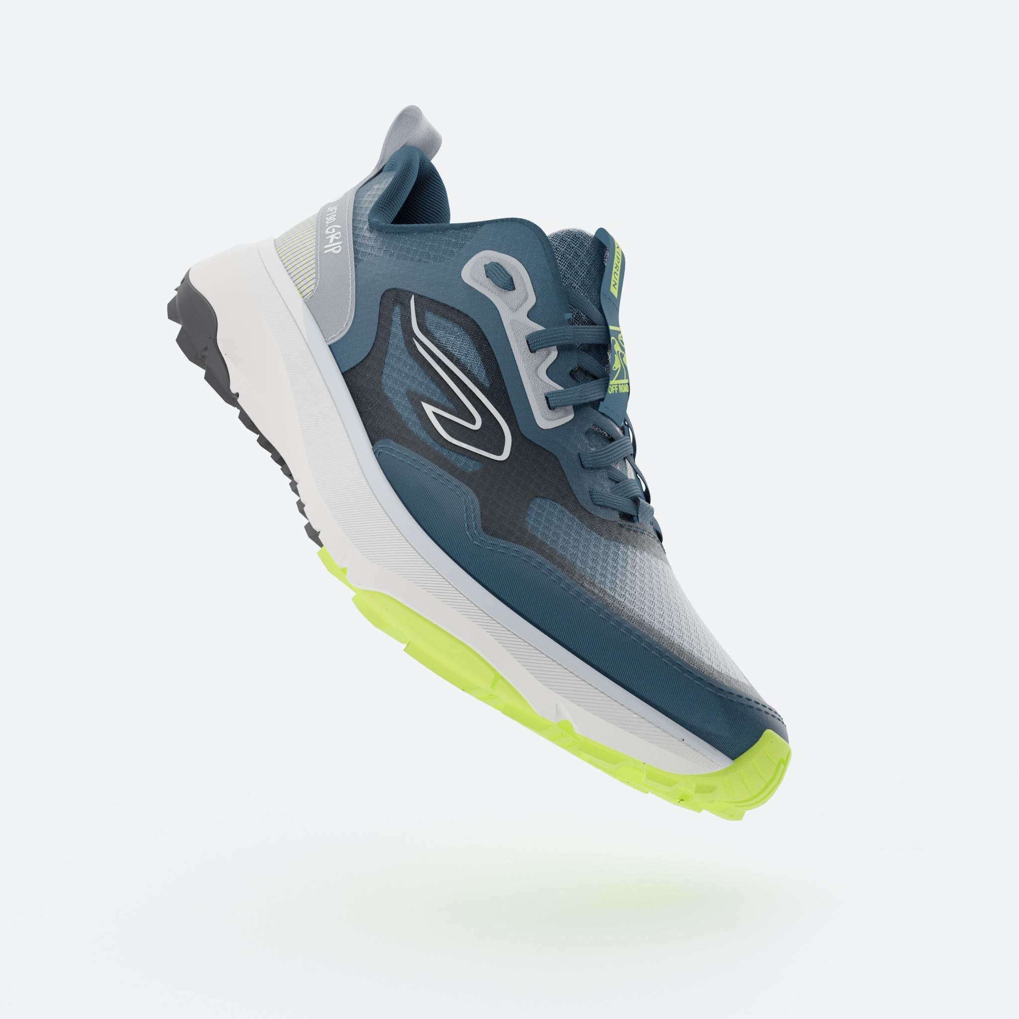 Men Running and Trail Running Shoes, Kiprun JF 190 Grip  - Blue