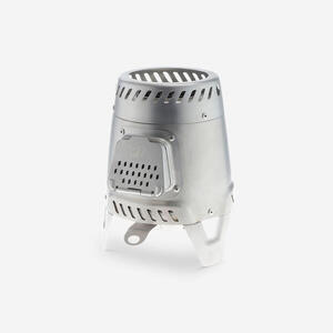 Hornillo de leña 500 para camping y vivac de acero inoxidable