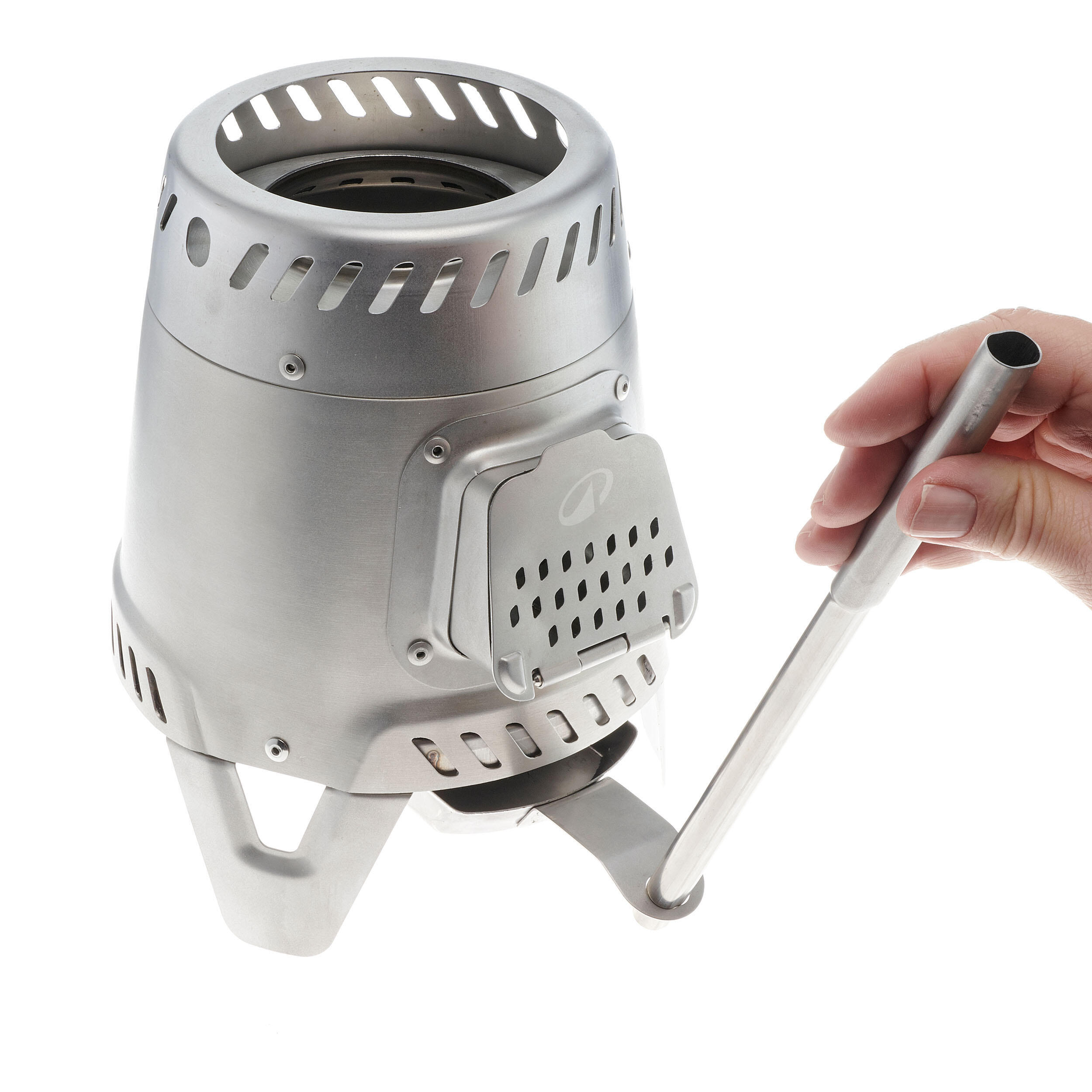 Réchaud à bois en inox pour le camping 500 2/10