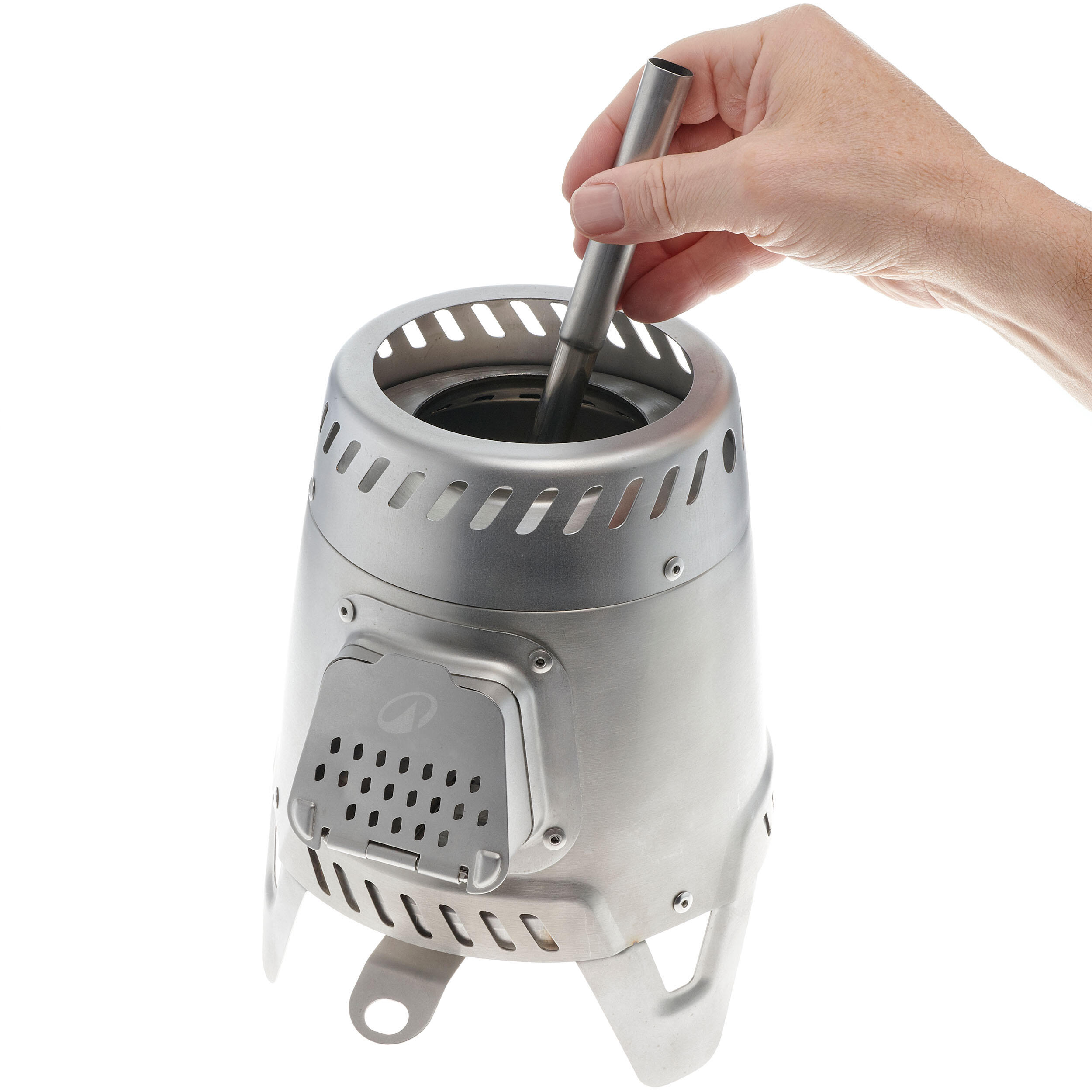Réchaud à bois en inox pour le camping 500 3/10