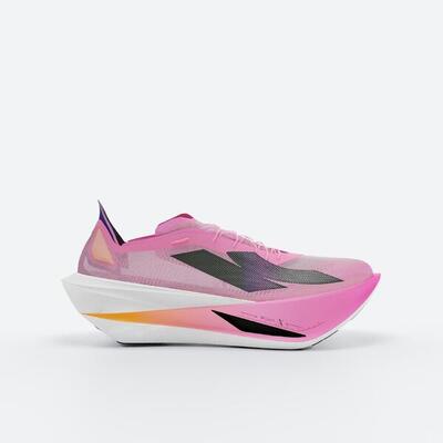 Scarpe running uomo KIPSTORM LAB con piastra in carbonio rosa-lilla