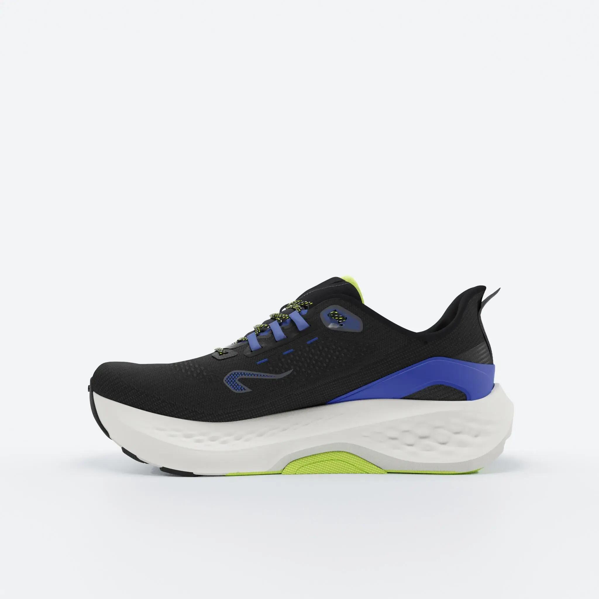 Men's road running shoes - Kiprun KS900 Support - Black/ Blue/ Yellow -  5
