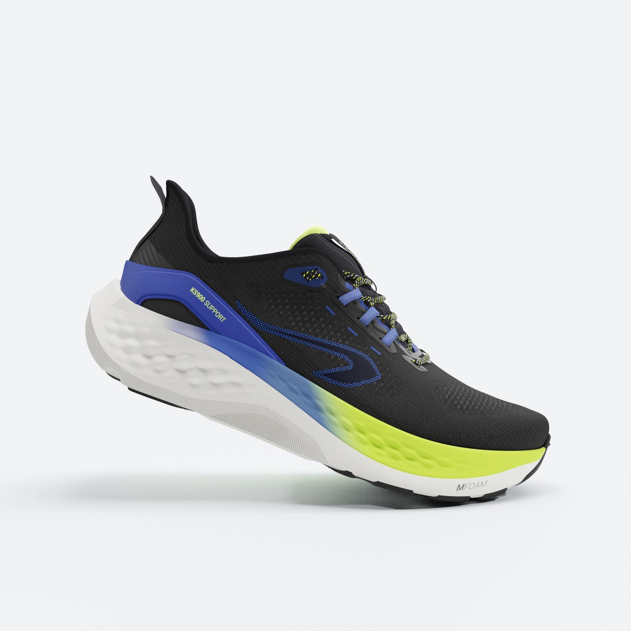 KIPRUN Sabatilles running carretera home Kiprun KS900 Support negre blau groc