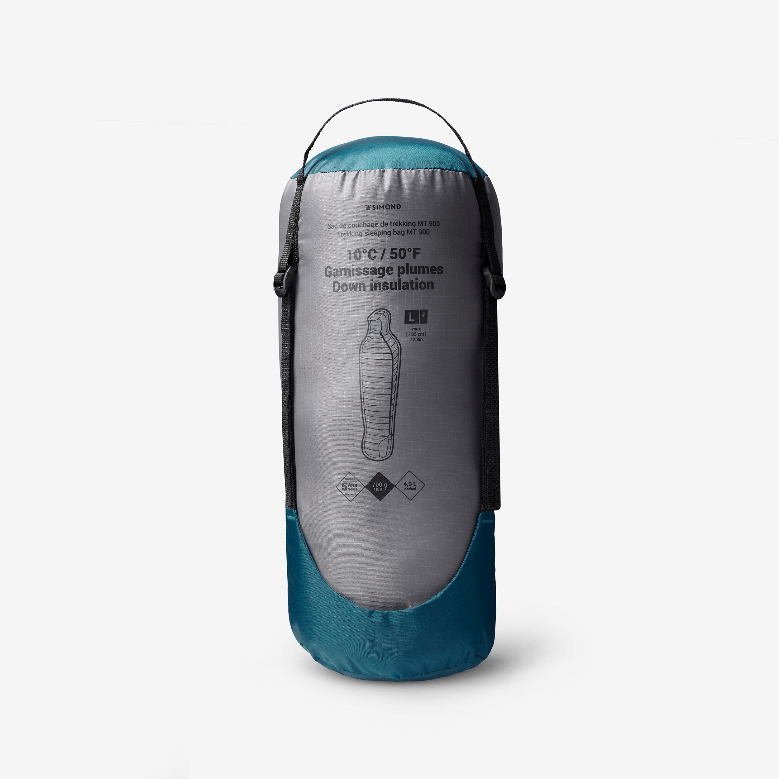 Saco-cama de Trekking - MT900 10°C - Penas - Azul 4/9