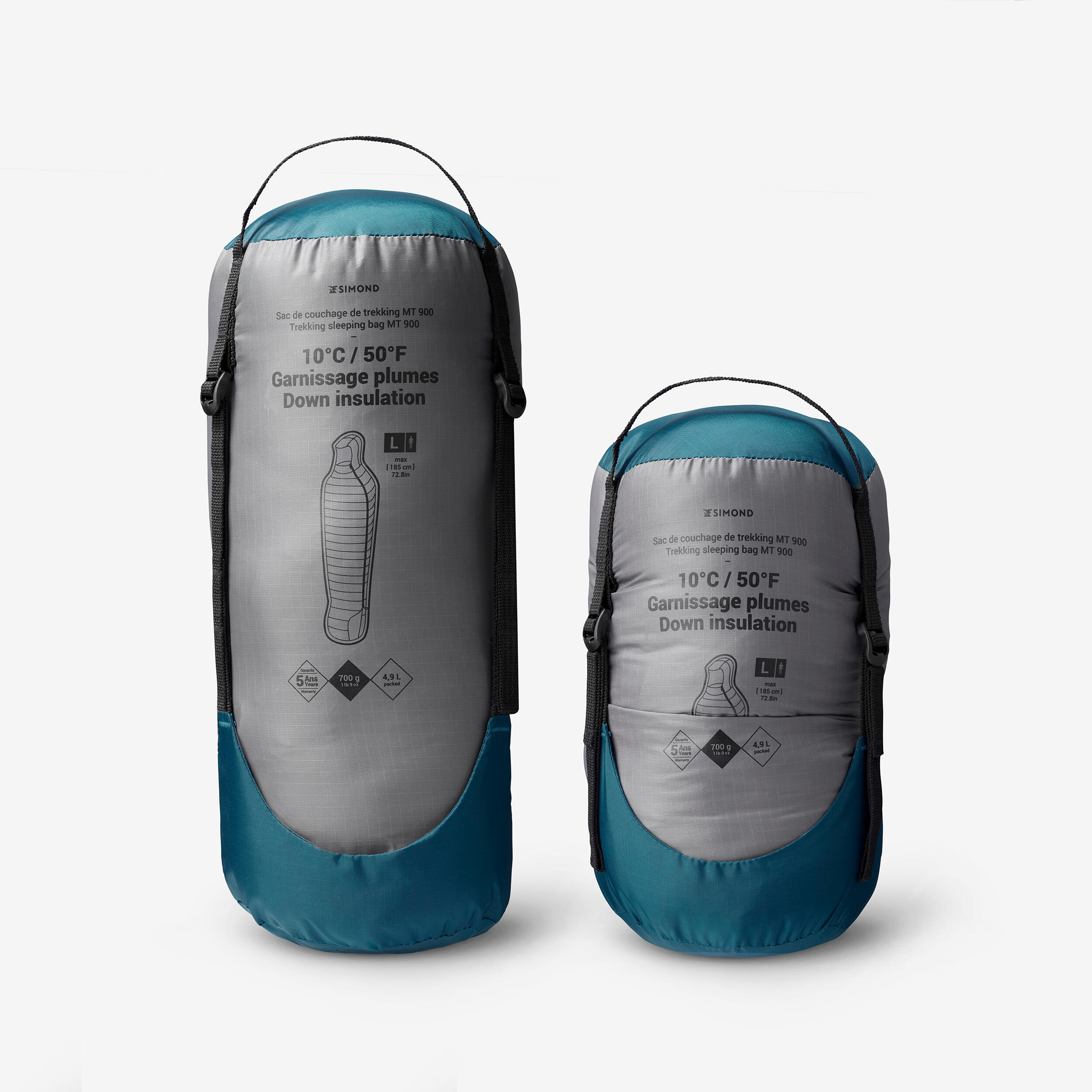 Saco-cama de Trekking - MT900 10°C - Penas - Azul 3/9