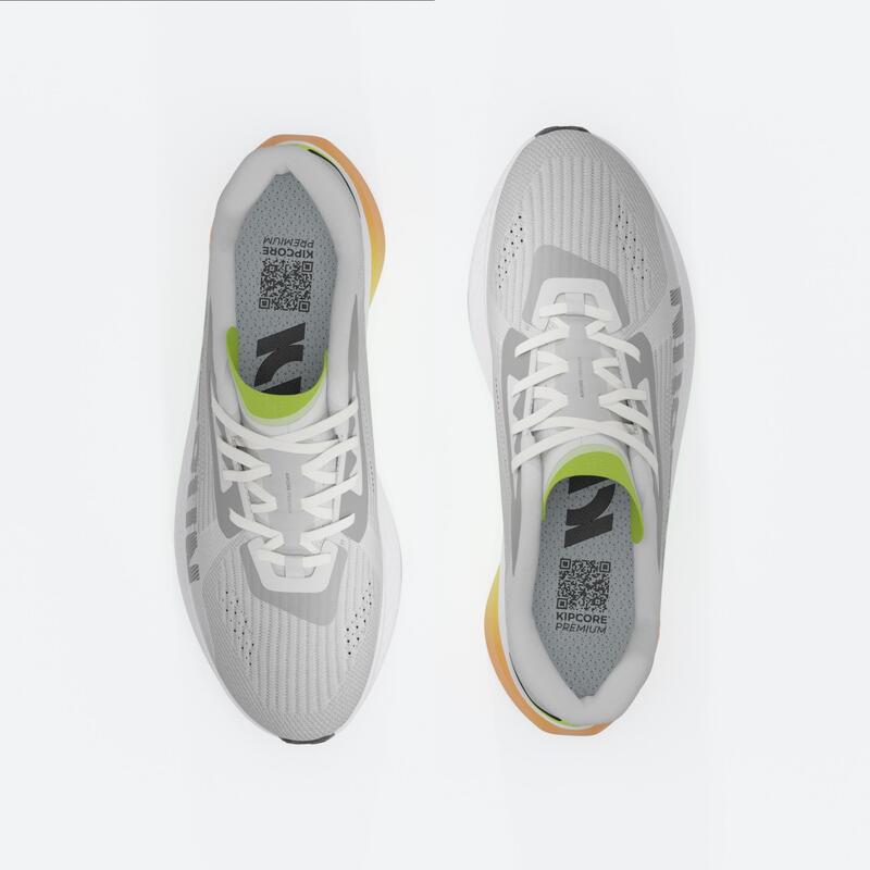 Chaussures running route polyvalente homme, KIPRUN Cushion 500 PREMIUM grise