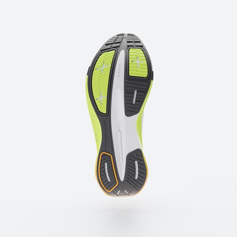 Chaussures running route polyvalente homme, KIPRUN Cushion 500 PREMIUM grise