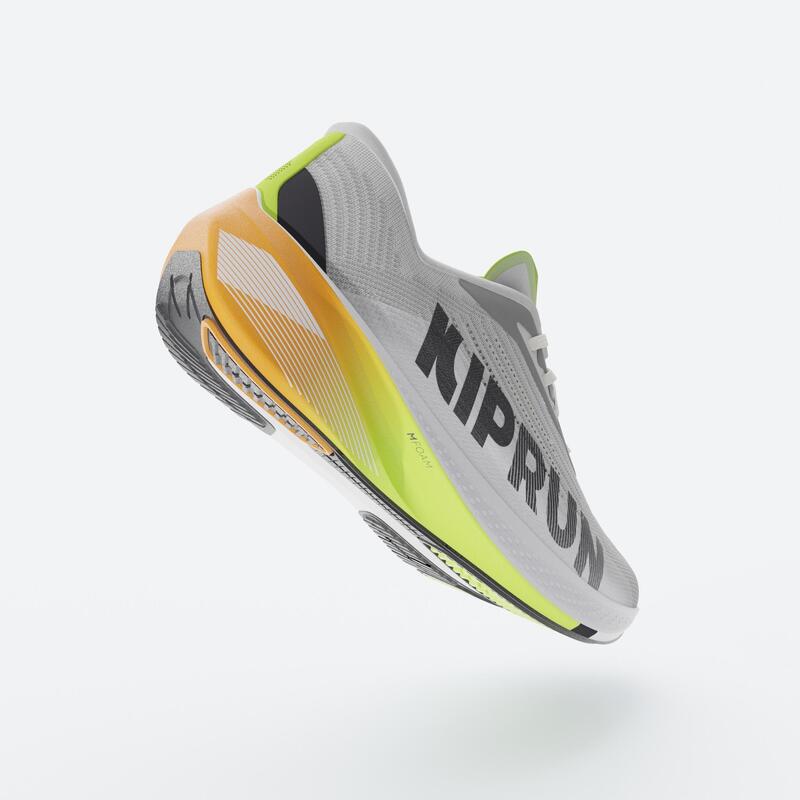 Chaussures running route polyvalente homme, KIPRUN Cushion 500 PREMIUM grise