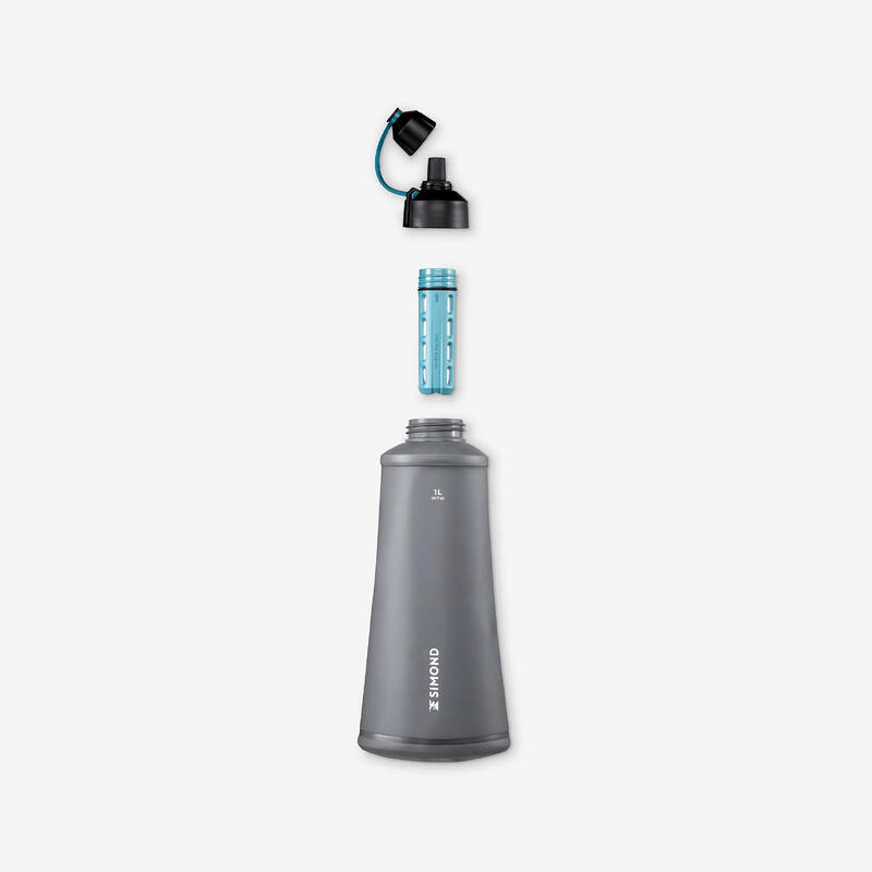 Samendrukbare soft fles met filter 1 liter MT900