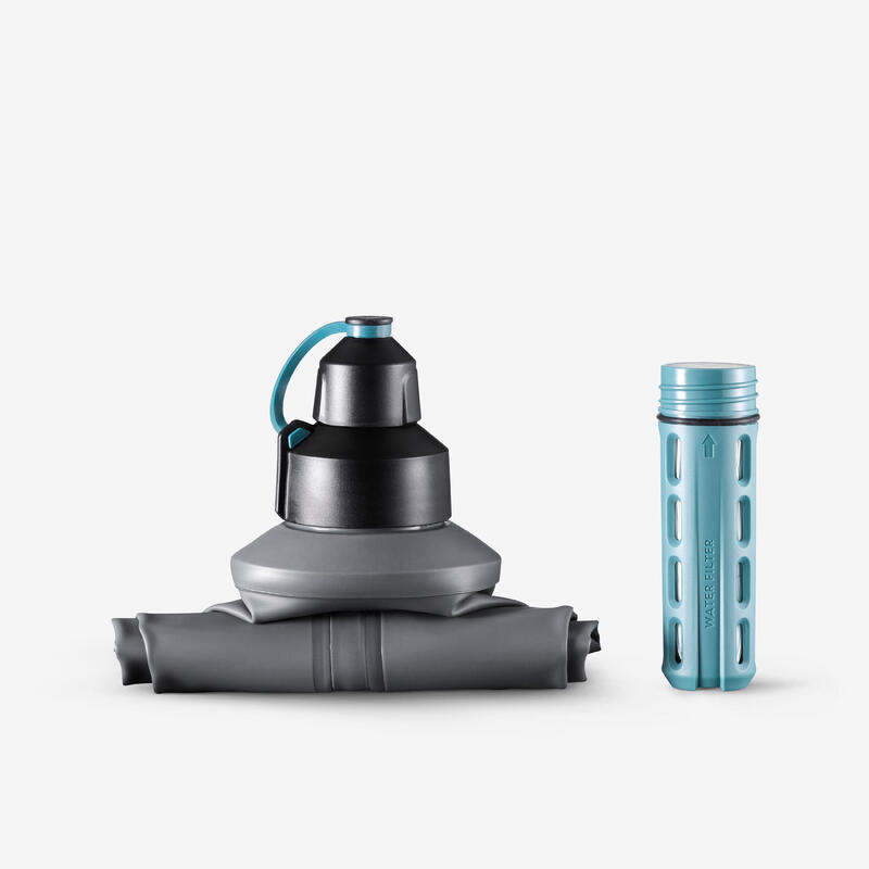 Samendrukbare soft fles met filter 1 liter MT900