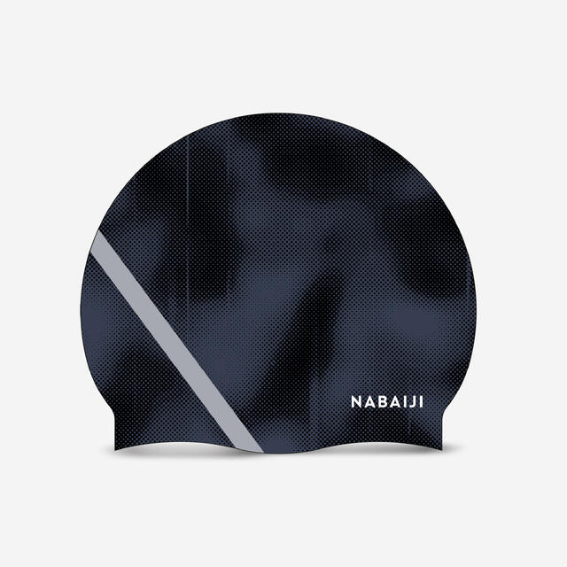 DECATHLON Gorro de natación silicona azul negro talla única