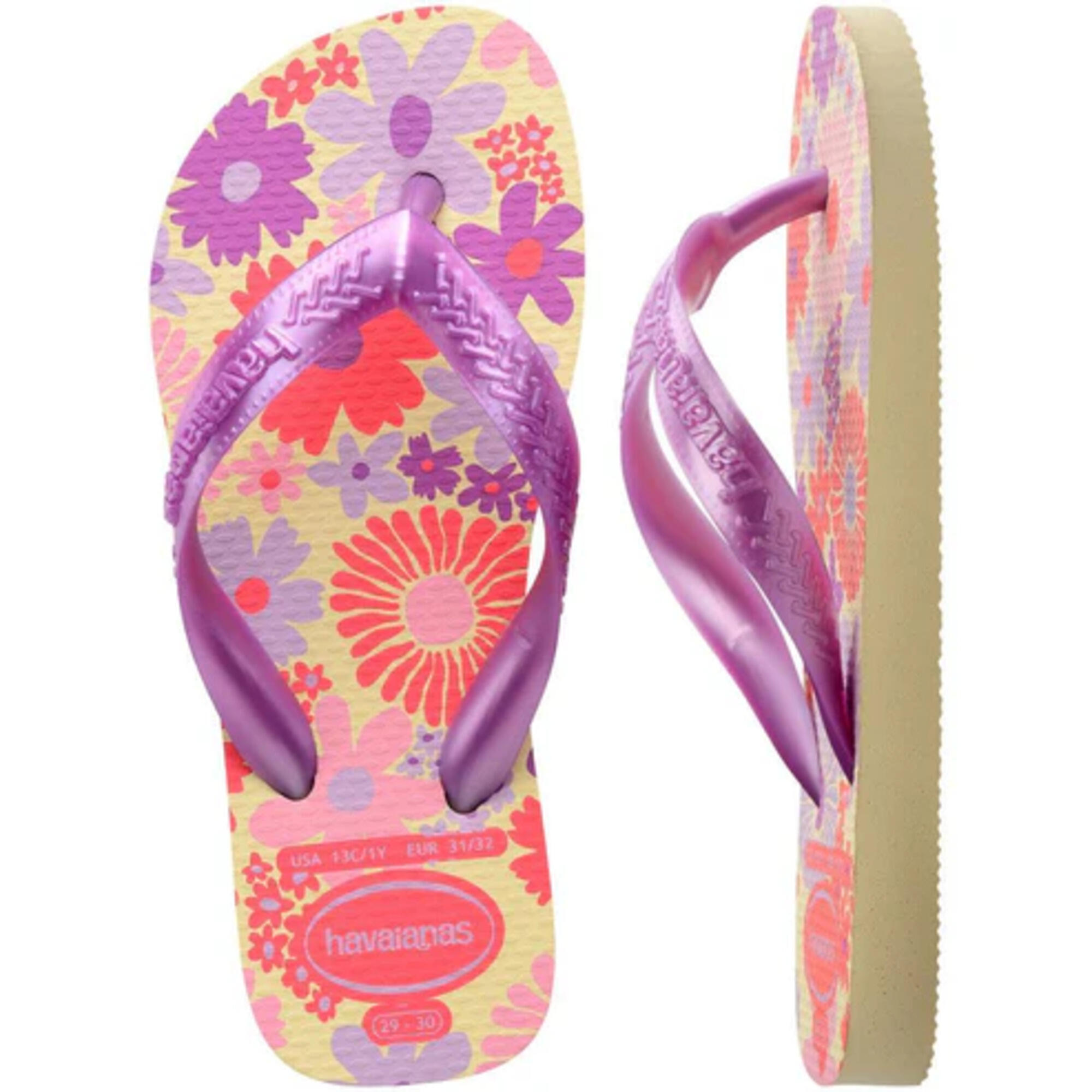 Chinelos de surf Havaianas KID Flores Buttercream Menina 2/6