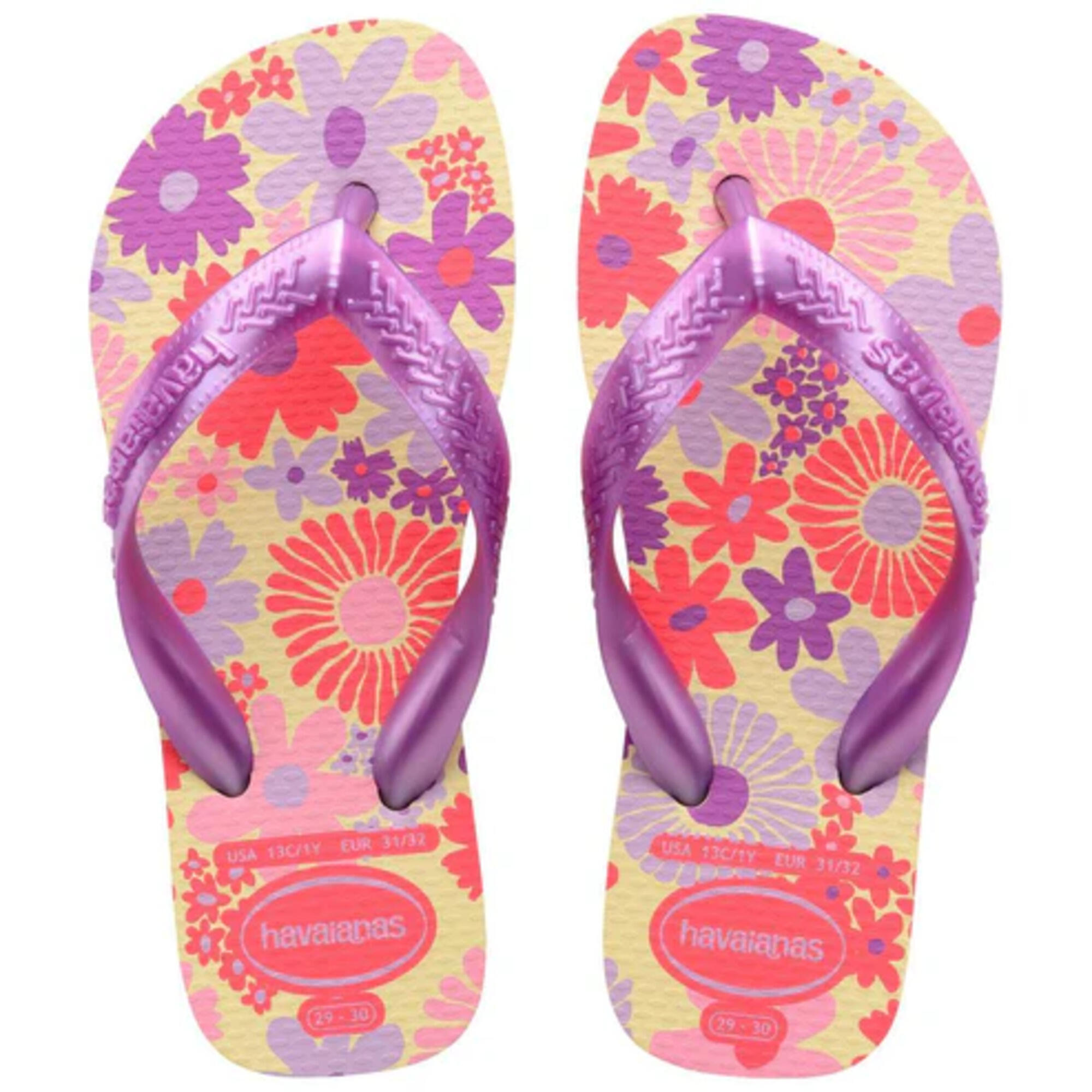 Chinelos de surf Havaianas KID Flores Buttercream Menina 4/6