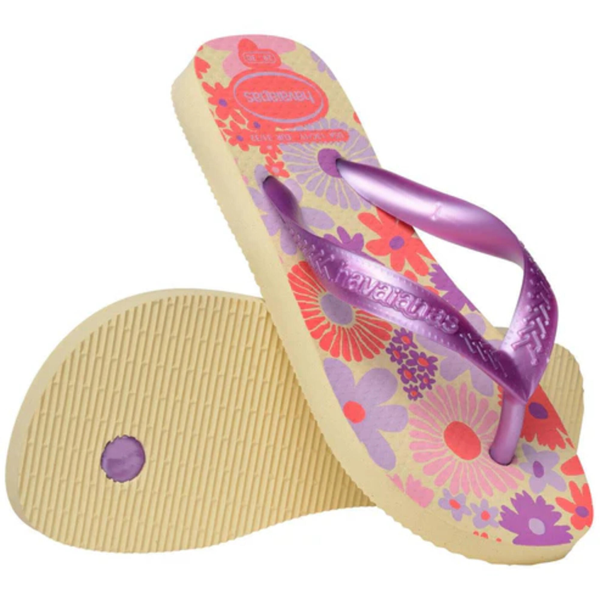 Chinelos de surf Havaianas KID Flores Buttercream Menina 3/6
