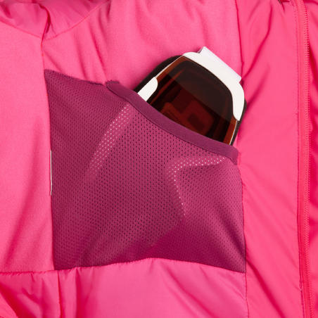 Wed'ze Evoslide Girls' Ski Suit - Pink / White