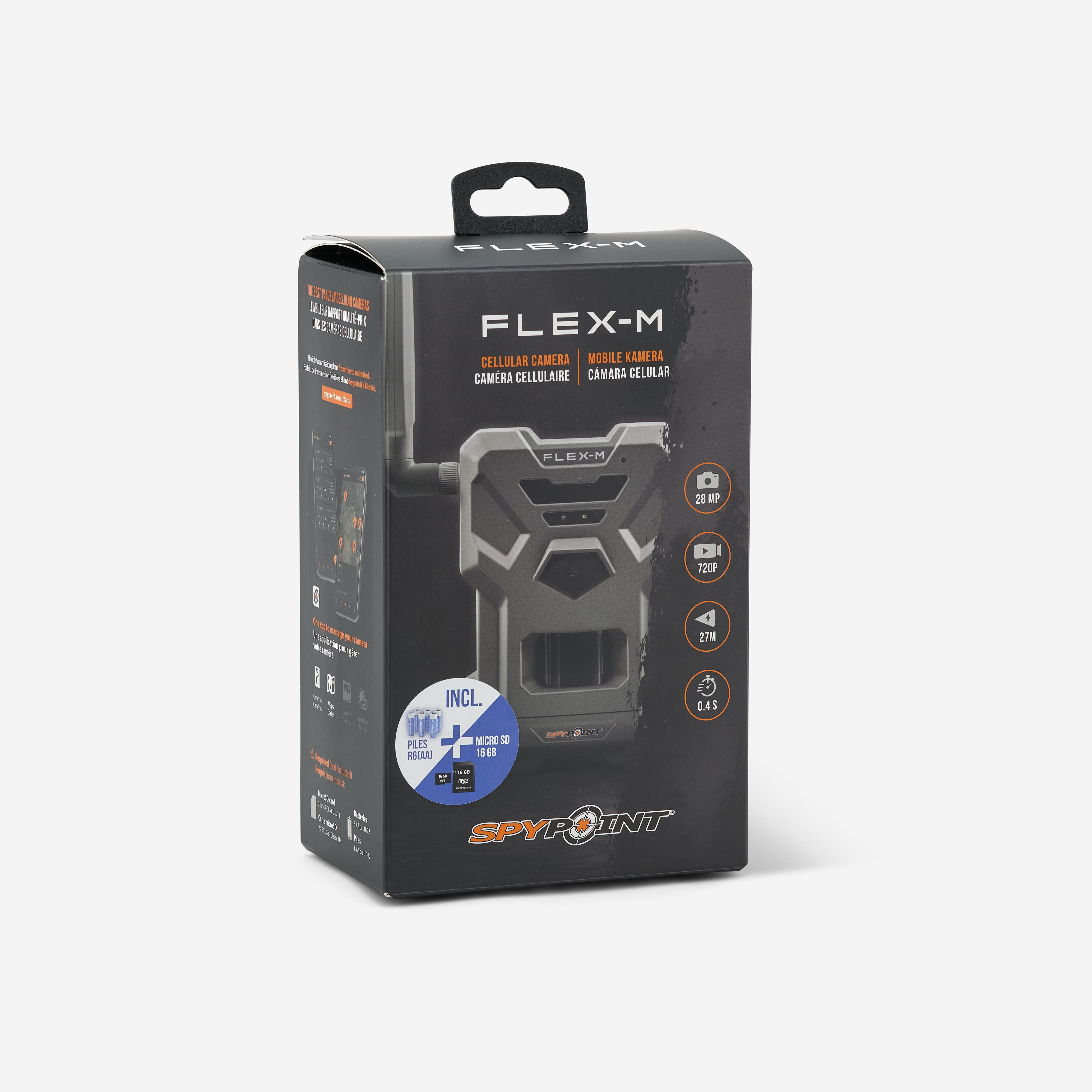 Vadkamera csomag, 8 db AA elem és 32 Gb SD-kártya - Flex-M Spypoint akciós termékkép 1