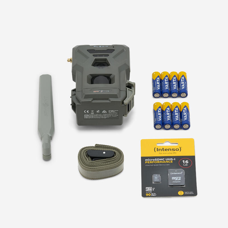 Set cameră Flex-M + 8 baterii AA + card SD 16 GB