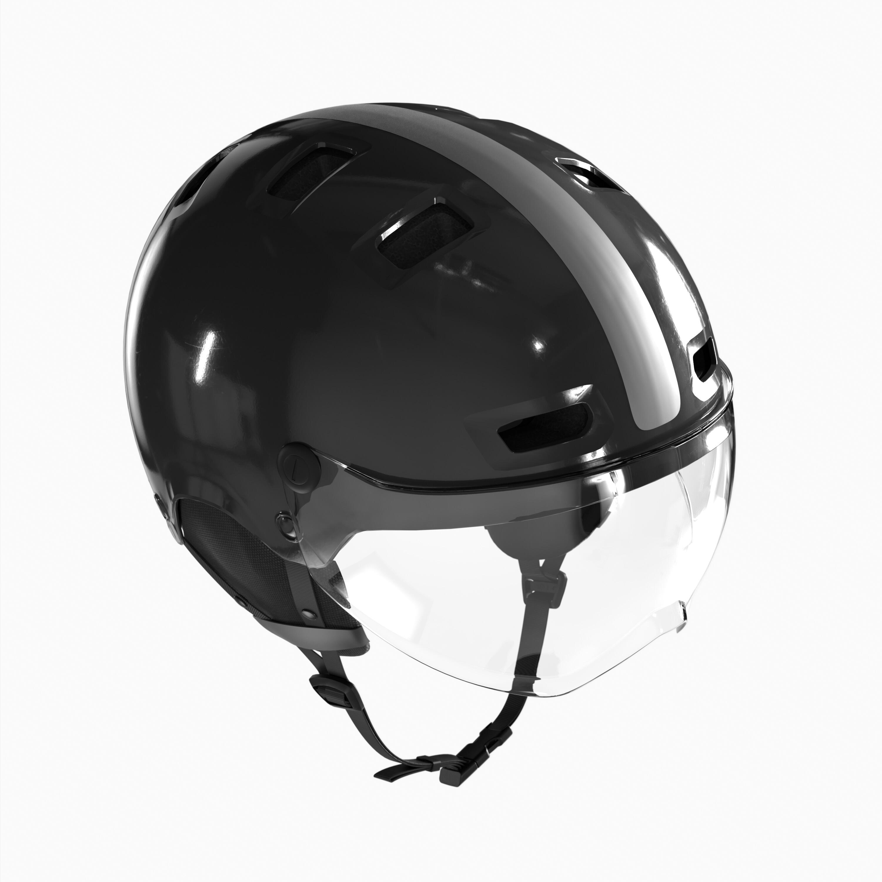 Cască ciclism CBH 580 cu vizieră Negru lucios Damă