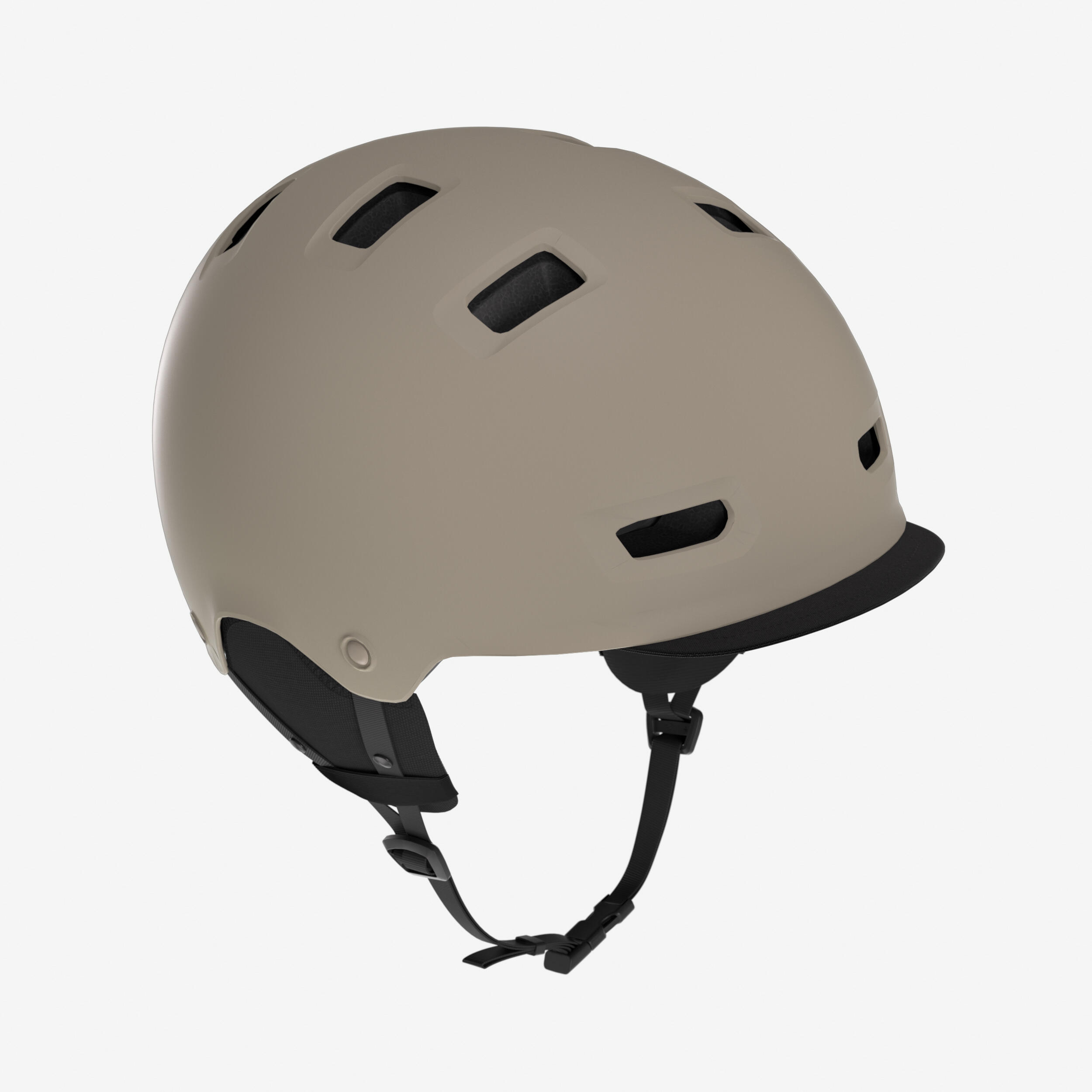 BTWIN Cyklistická prilba 500 misková hnedá L 59-62 cm