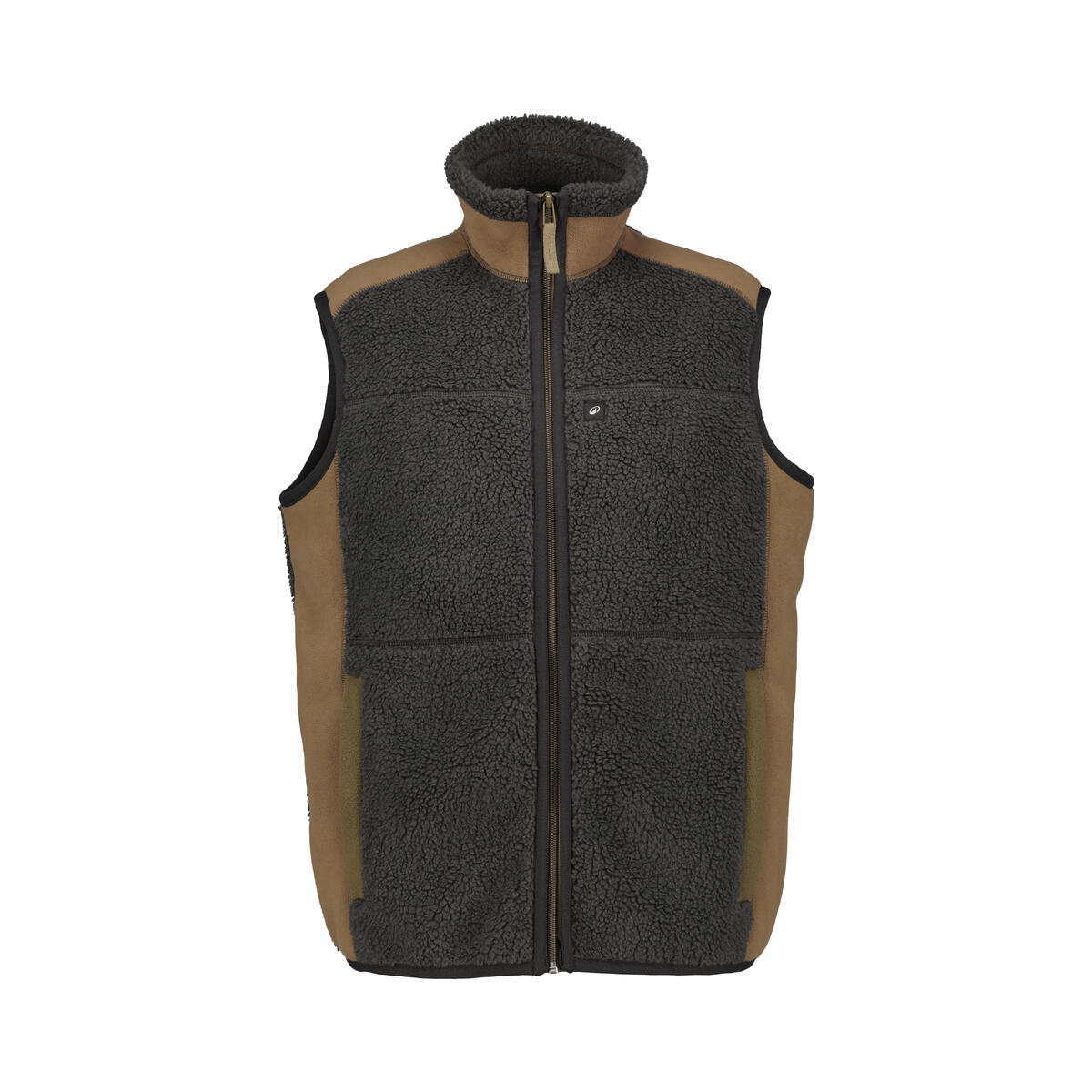 GILET POLAIRE SANS MANCHES MOUTONNE 500 GRIS