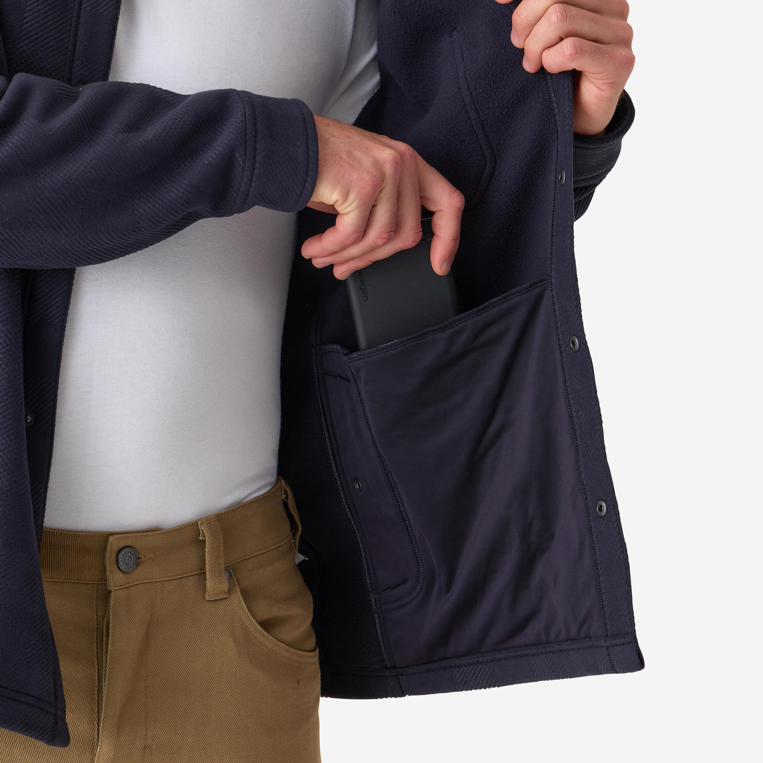 SOBRECAMISA POLAR DE CAÇA 100 AZUL 8/9