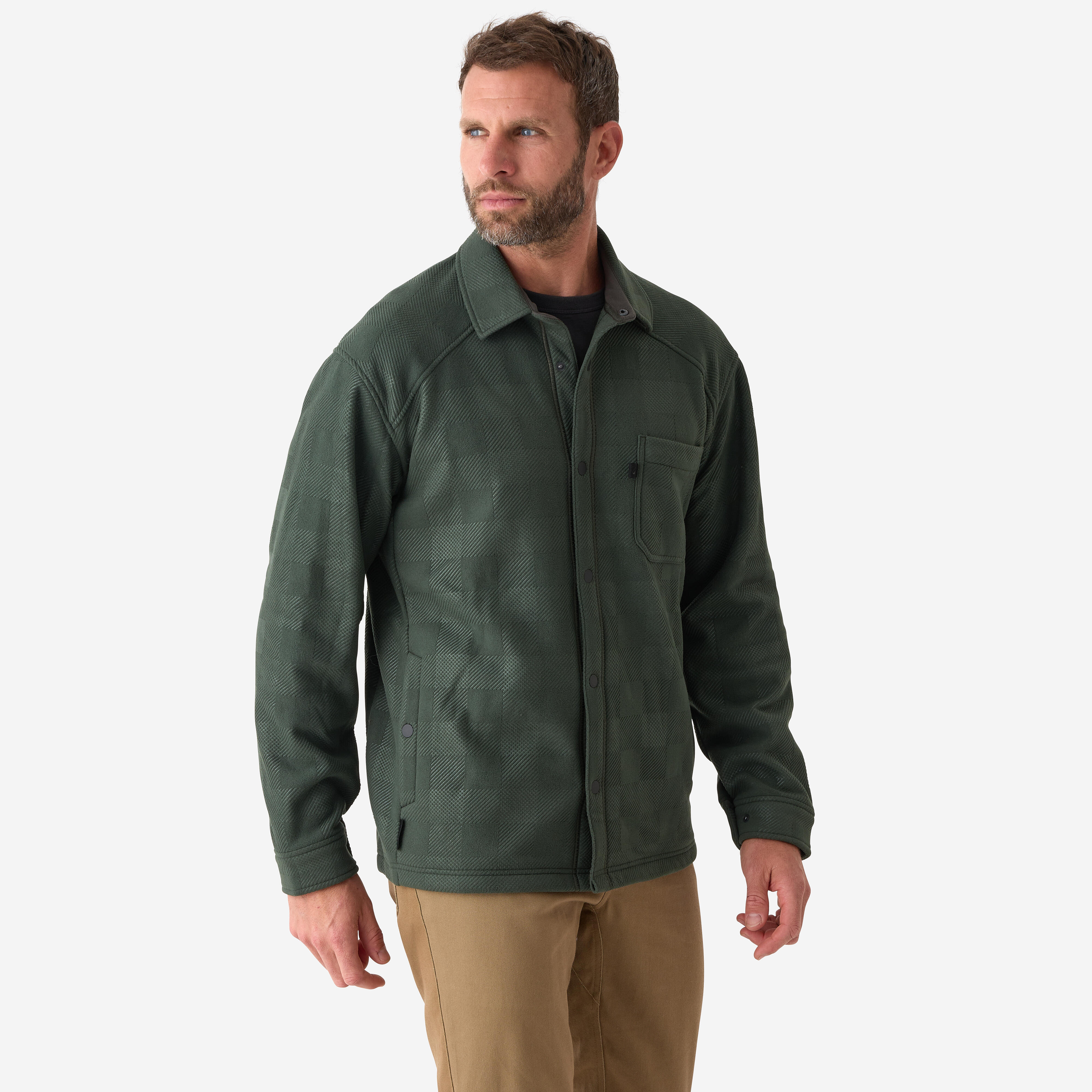 SOLOGNAC Fleece-Überhemd 100 grün | 03608392739156 SOLOGNAC Fleece-Überhemd 100 grün | 03608392739156
