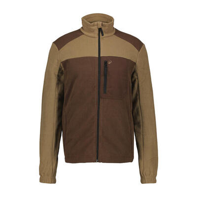 Tweekleurige fleece jas 500 bruin