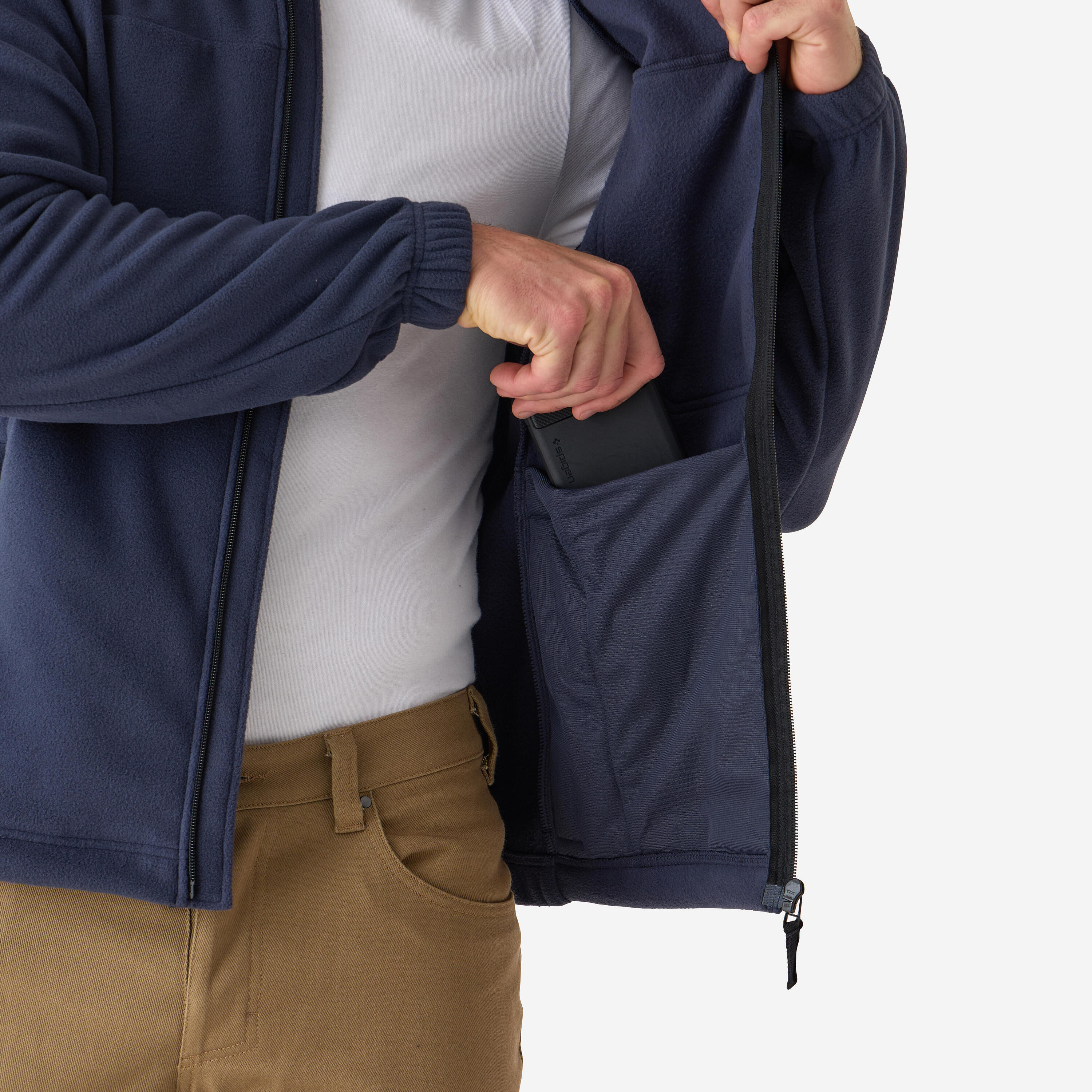 Fleece jas 500 blauw 7/8