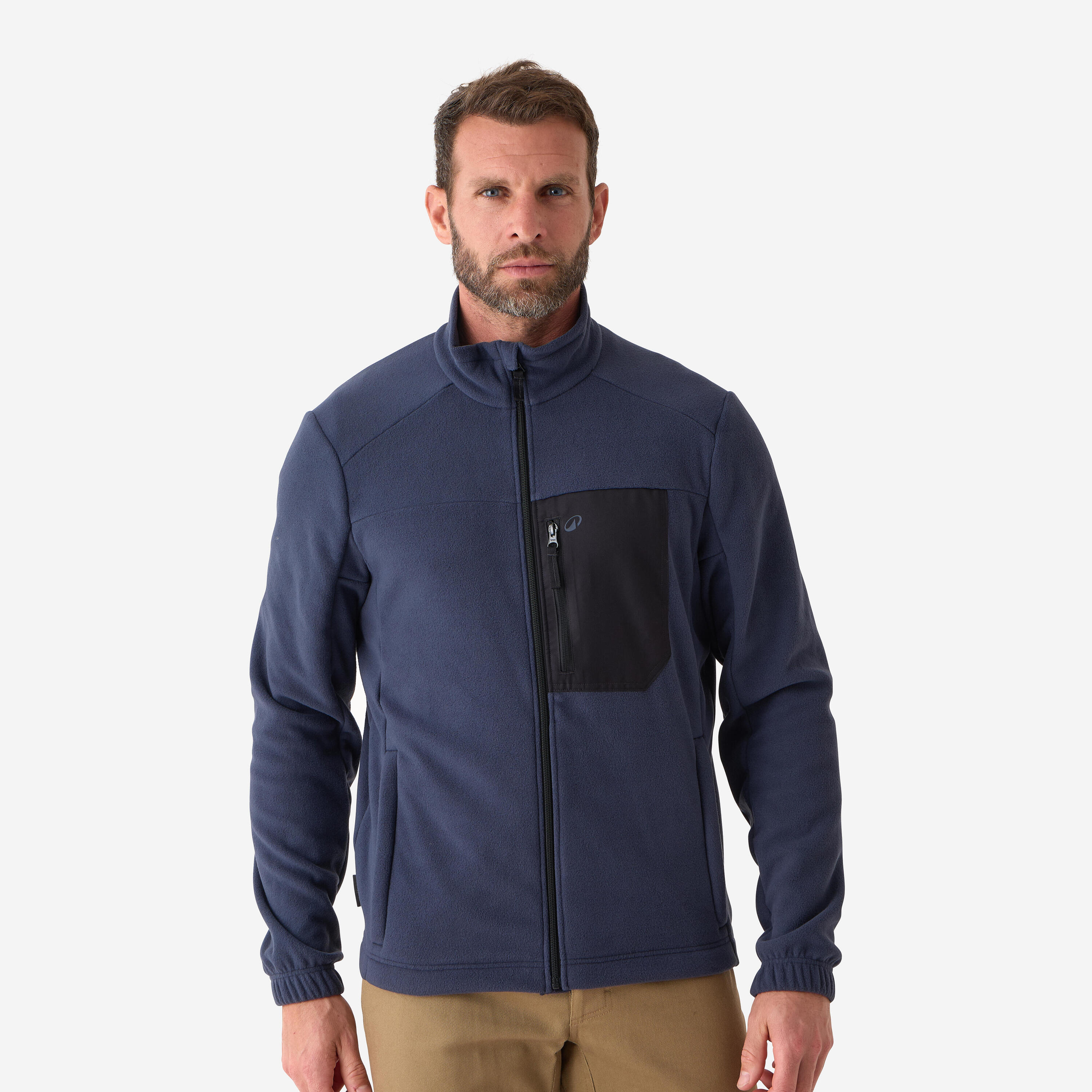 Fleece jas 500 blauw 2/8