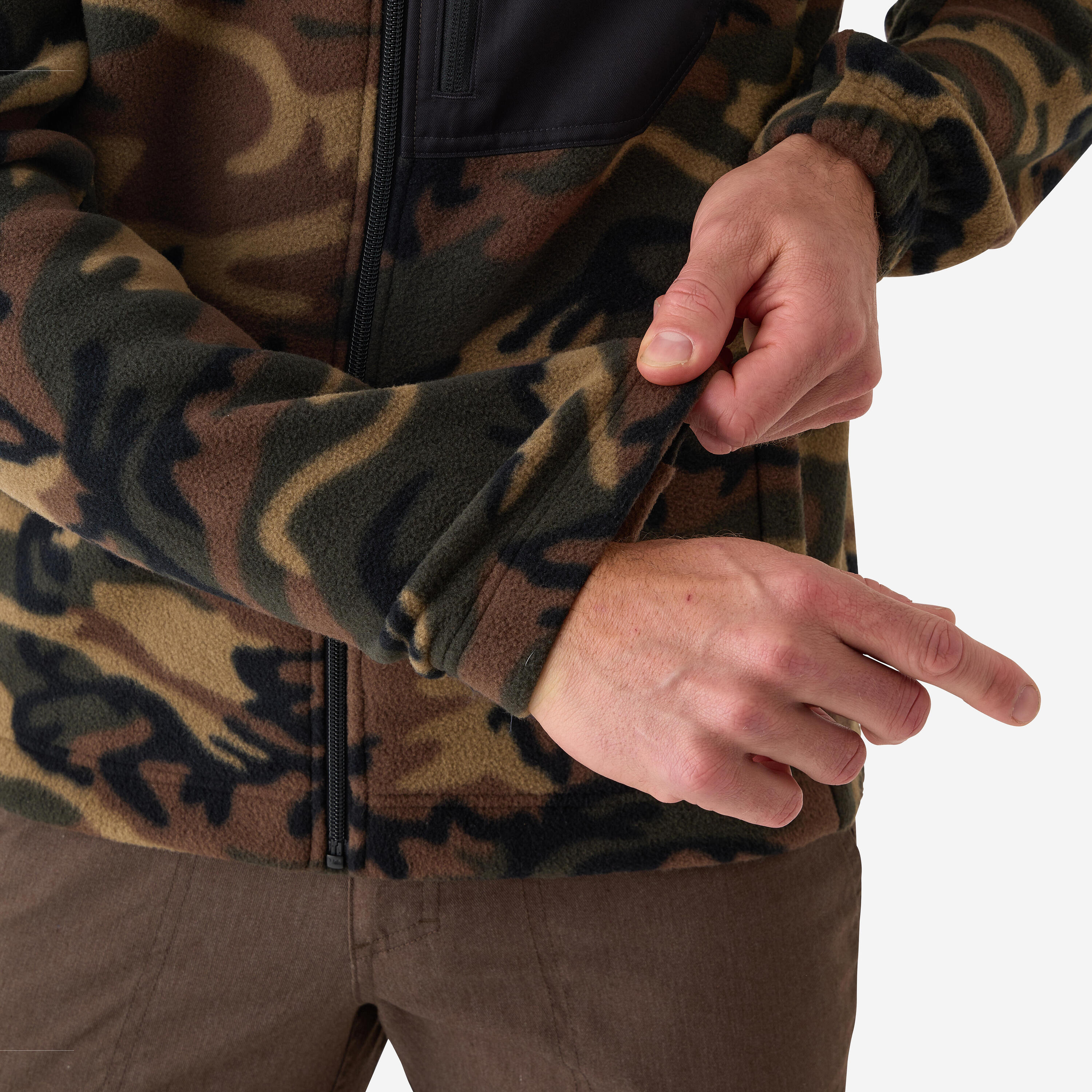 Camouflage fleece jas 500 5/8