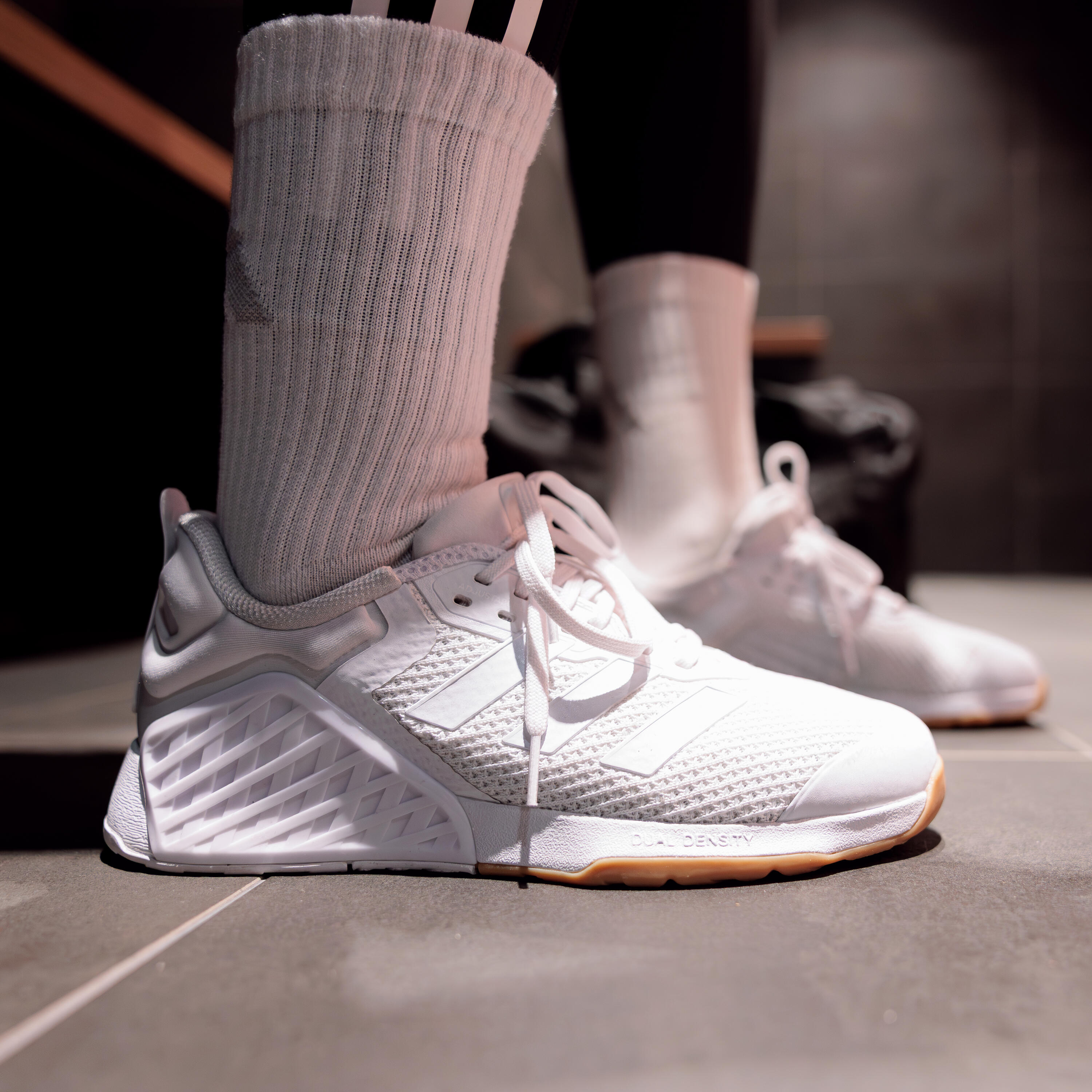 Sneakers ADIDAS donna palestra DROPSET bianche 9/12