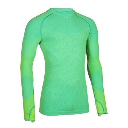 Sous-maillot de foot thermique seamless manches longues mixte, Keepdry orange fl