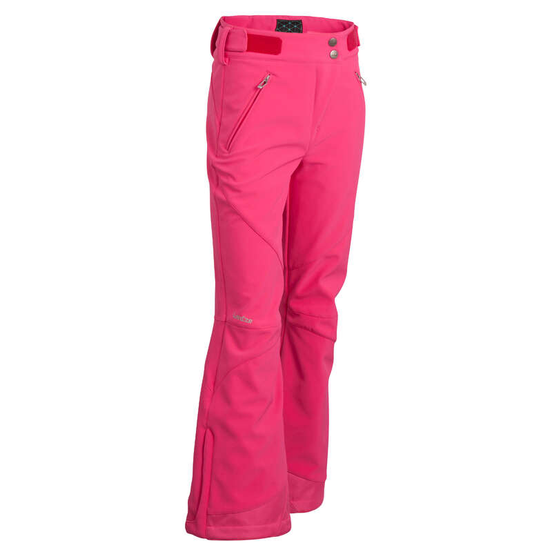 WED'ZE Girl's Slim Slide 500 Ski Trousers Pink Decathlon