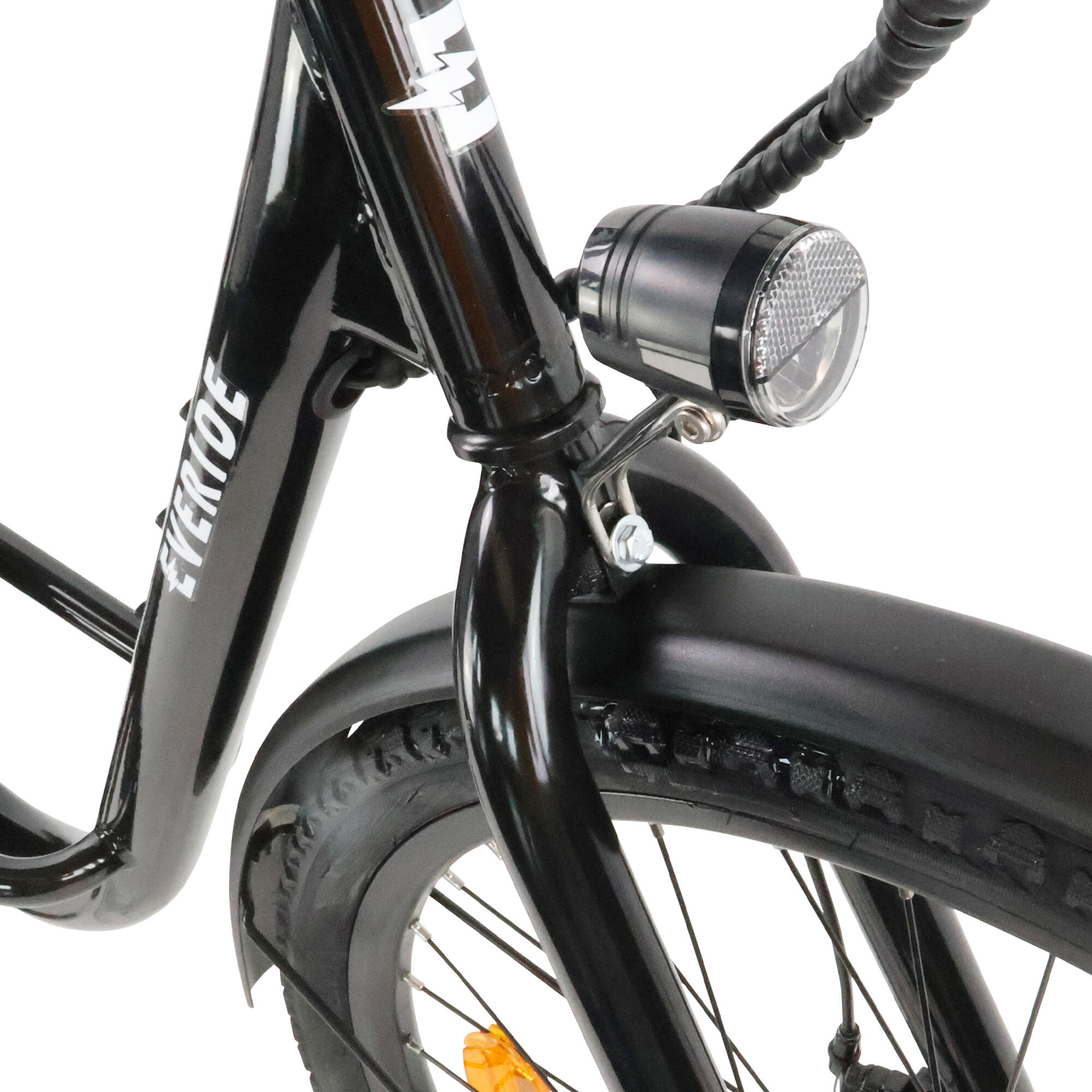 Bici elettrica a pedalata assistita da città e-bike Everide E 5000 nera 7/9