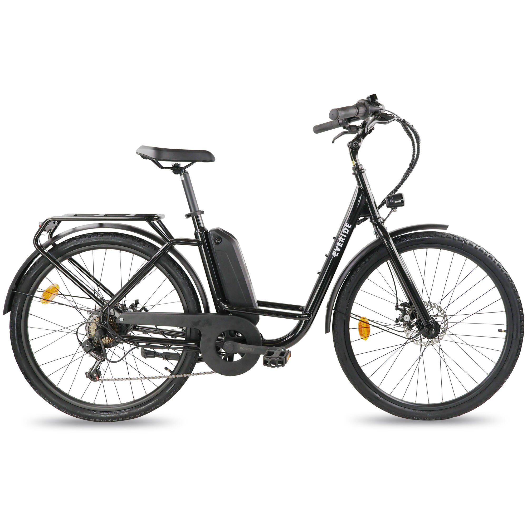 Bici elettrica a pedalata assistita da città e-bike Everide E 5000 nera 2/9